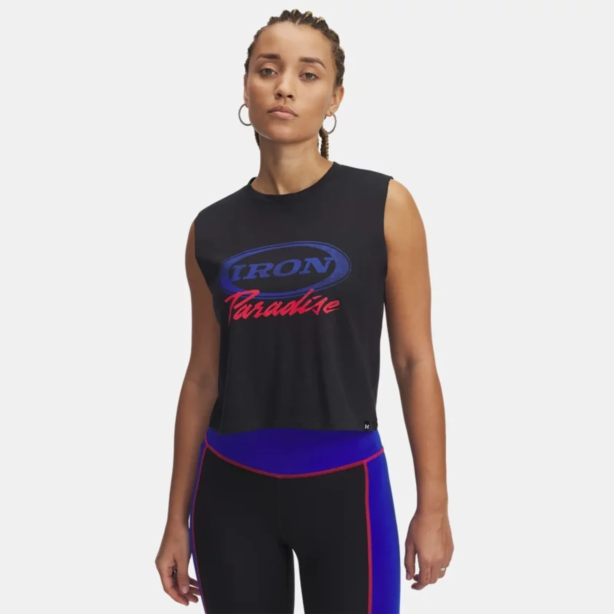 Project Rock Iron Paradise Women's Tank Black / Royal L
