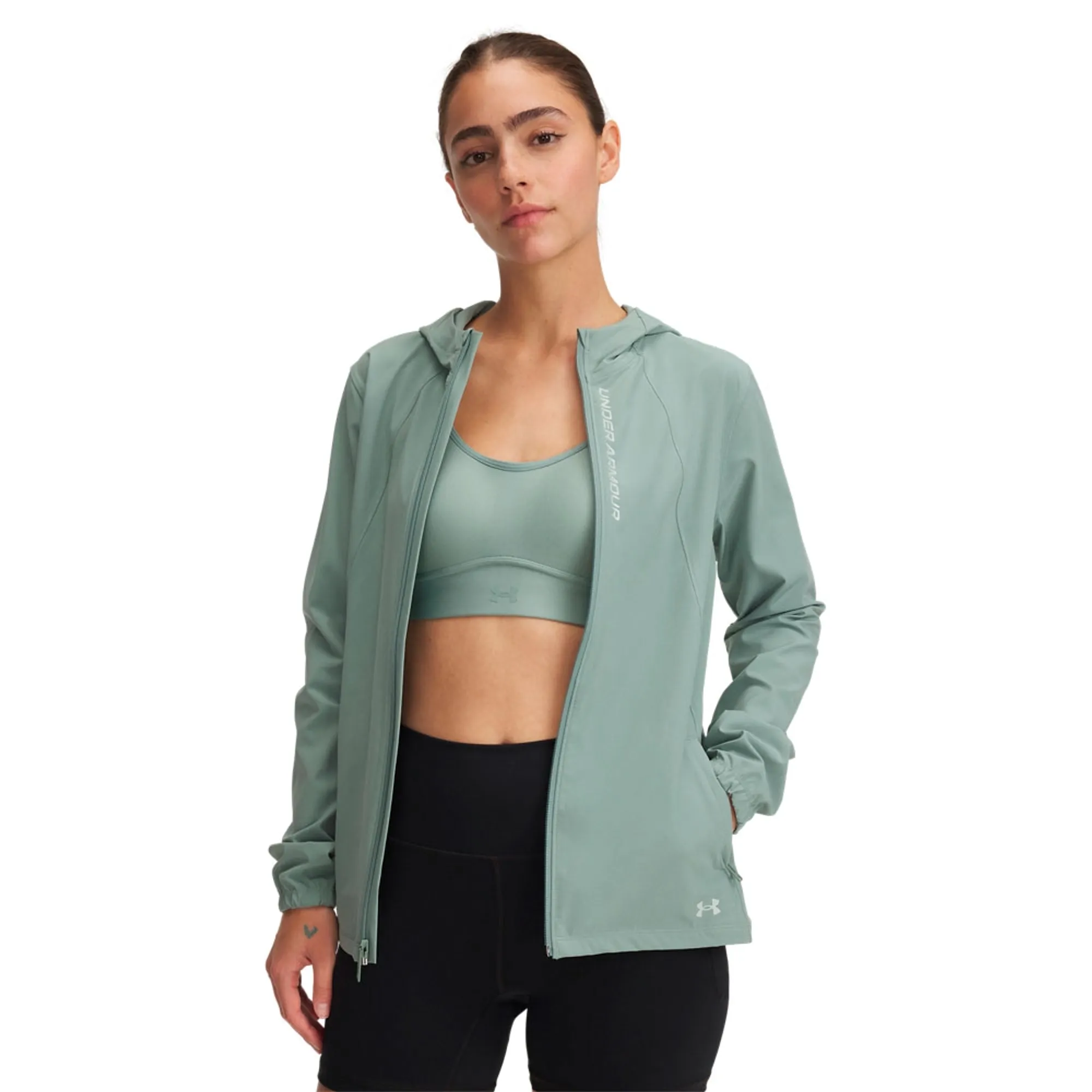 Under Armour  OutRun The Storm Women's Jacket Silica Green / Reflective XL