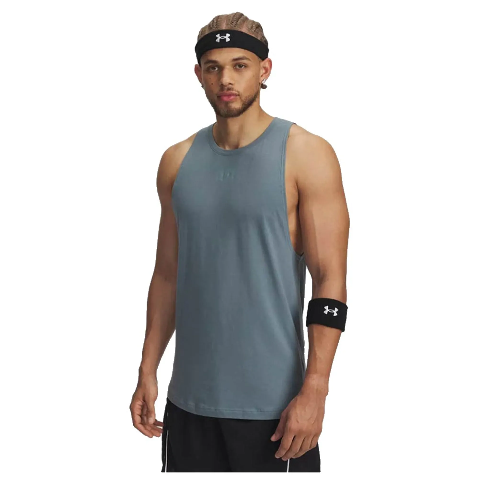 Under Armour Zone Men's Tank Jasper Blue / Serpentine L