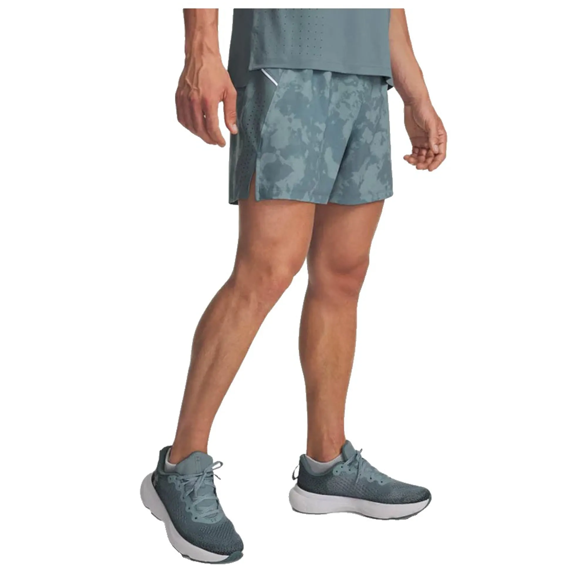 Under Armour  Launch Pro Printed Men's 7" Shorts Serpentine / Jasper Blue / Reflective L