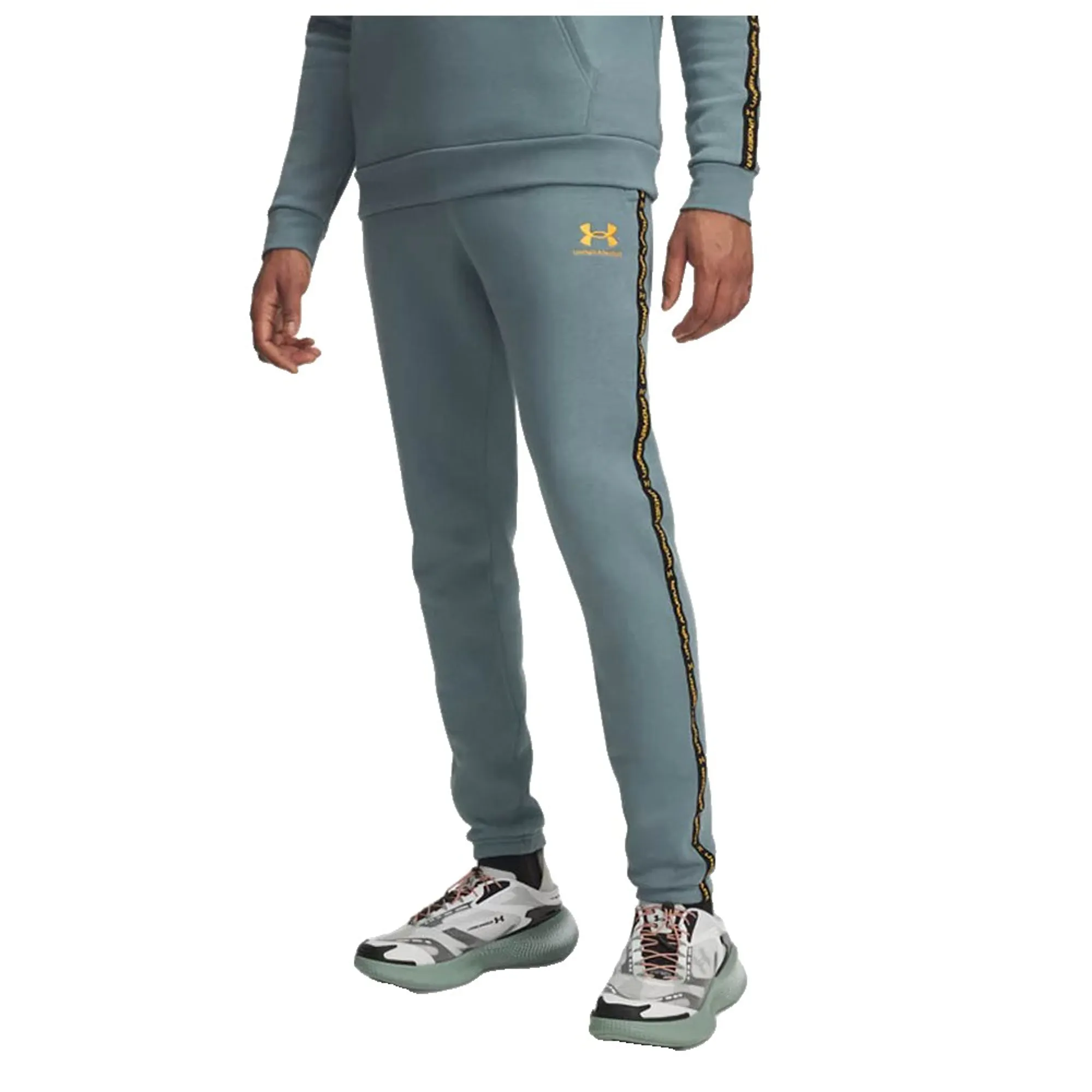 Under Armour  Icon Fleece Taping Men's Joggers Jasper Blue / Squad Orange L