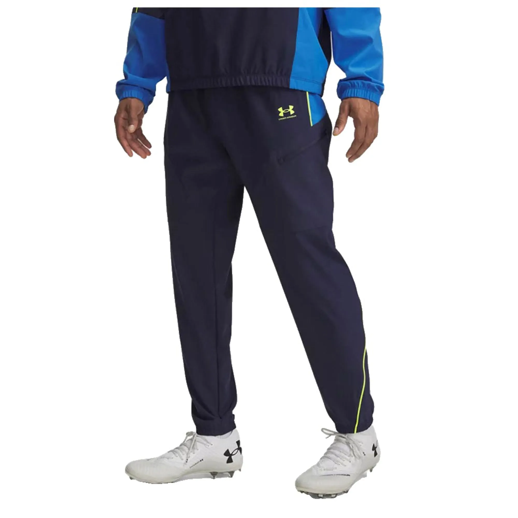 Under Armour  Challenger Men's Warmup Pants Washed Navy / High Vis Yellow L