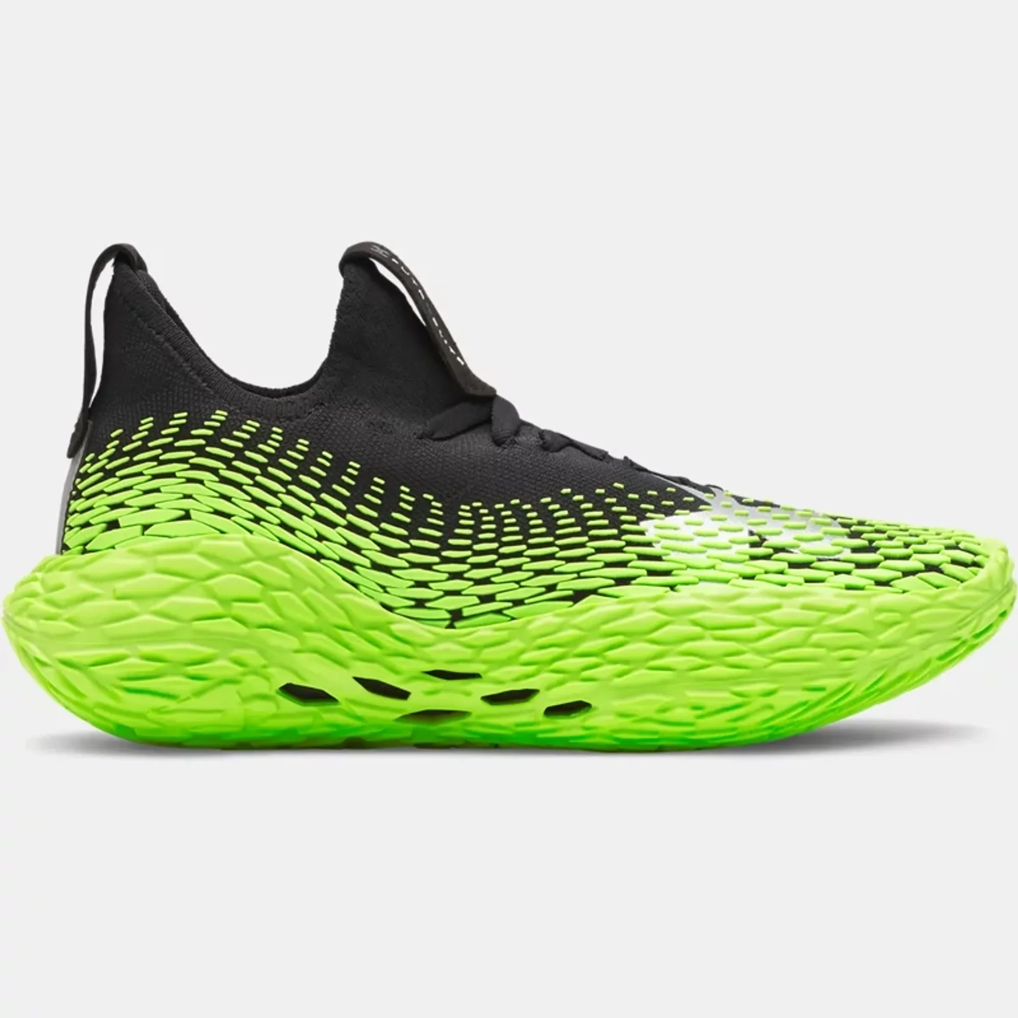 Under Armour  FUTR X Elite 2 Unisex Basketball Shoes Black / Hyper Green / Metallic Black 9.5