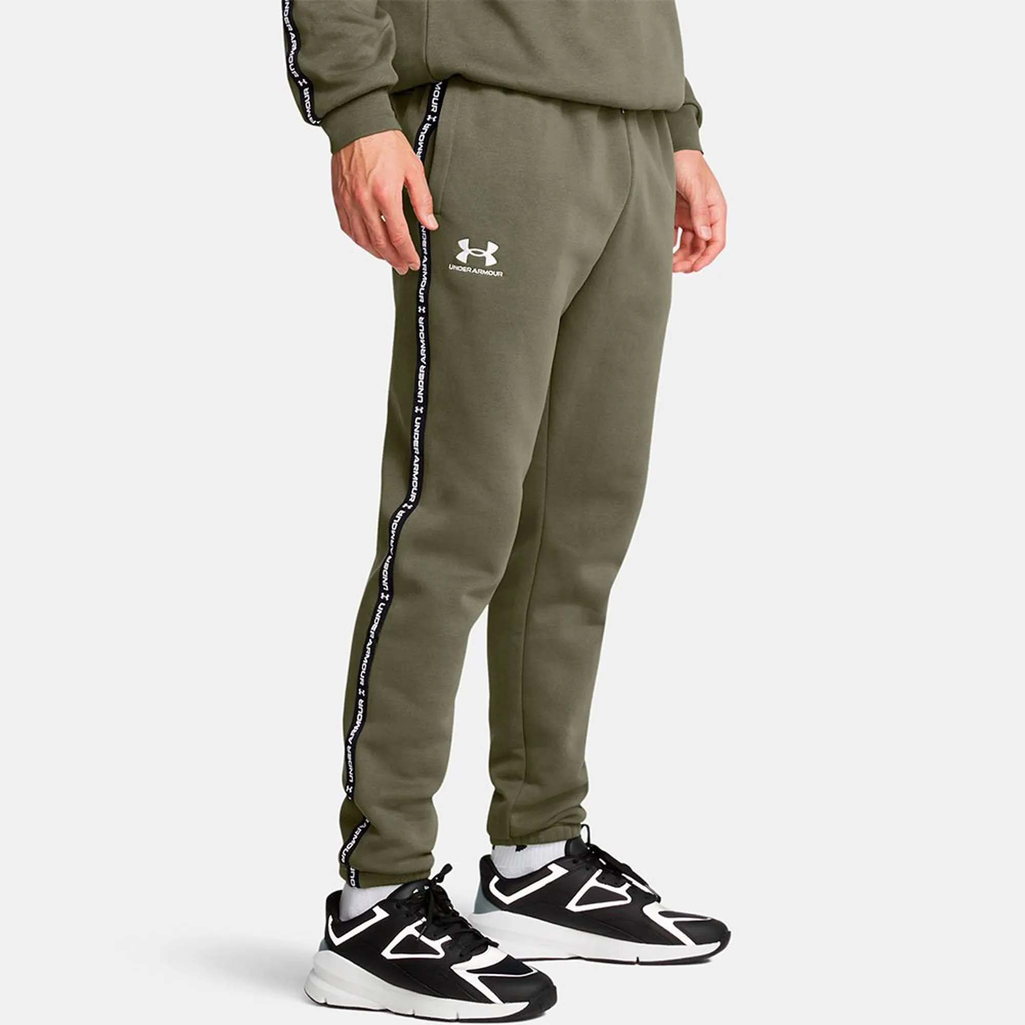 Under Armour  Icon Fleece Taping Men's Joggers Marine OD Green / White 3XL