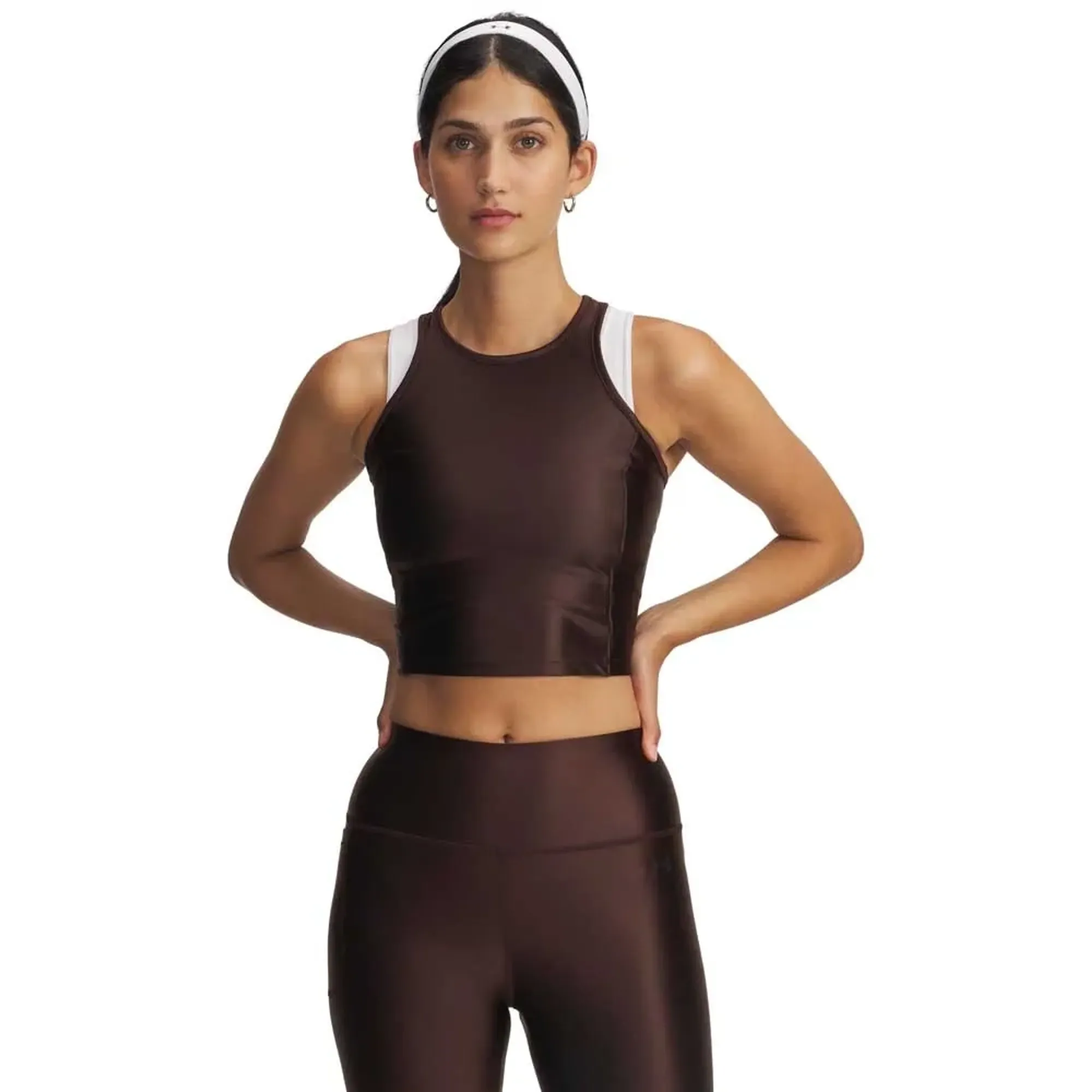Under Armour Motion Shine Women's Tank Kona Brown / Black L