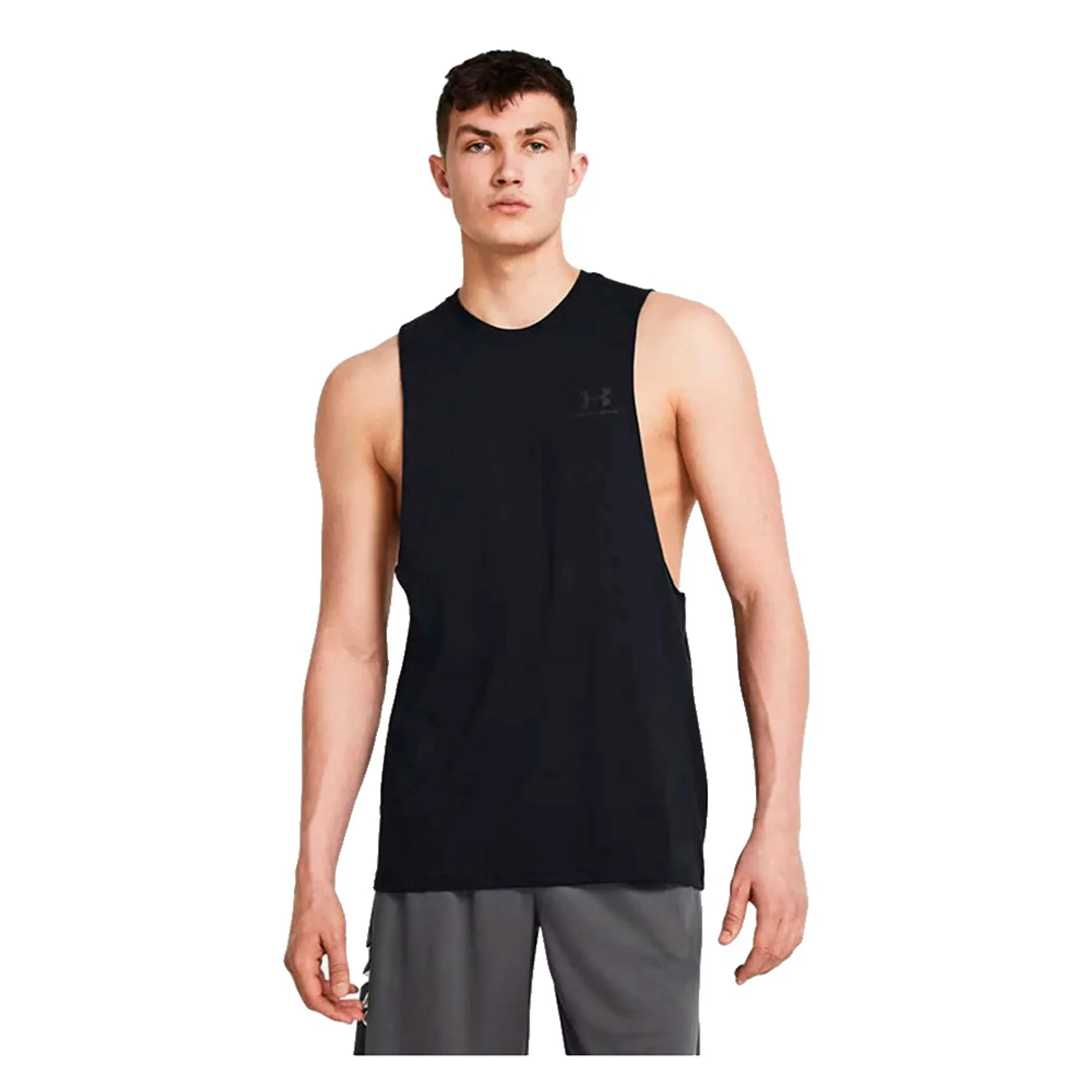 Under Armour Left Chest Cut-Off Men's Tank Black / Black S