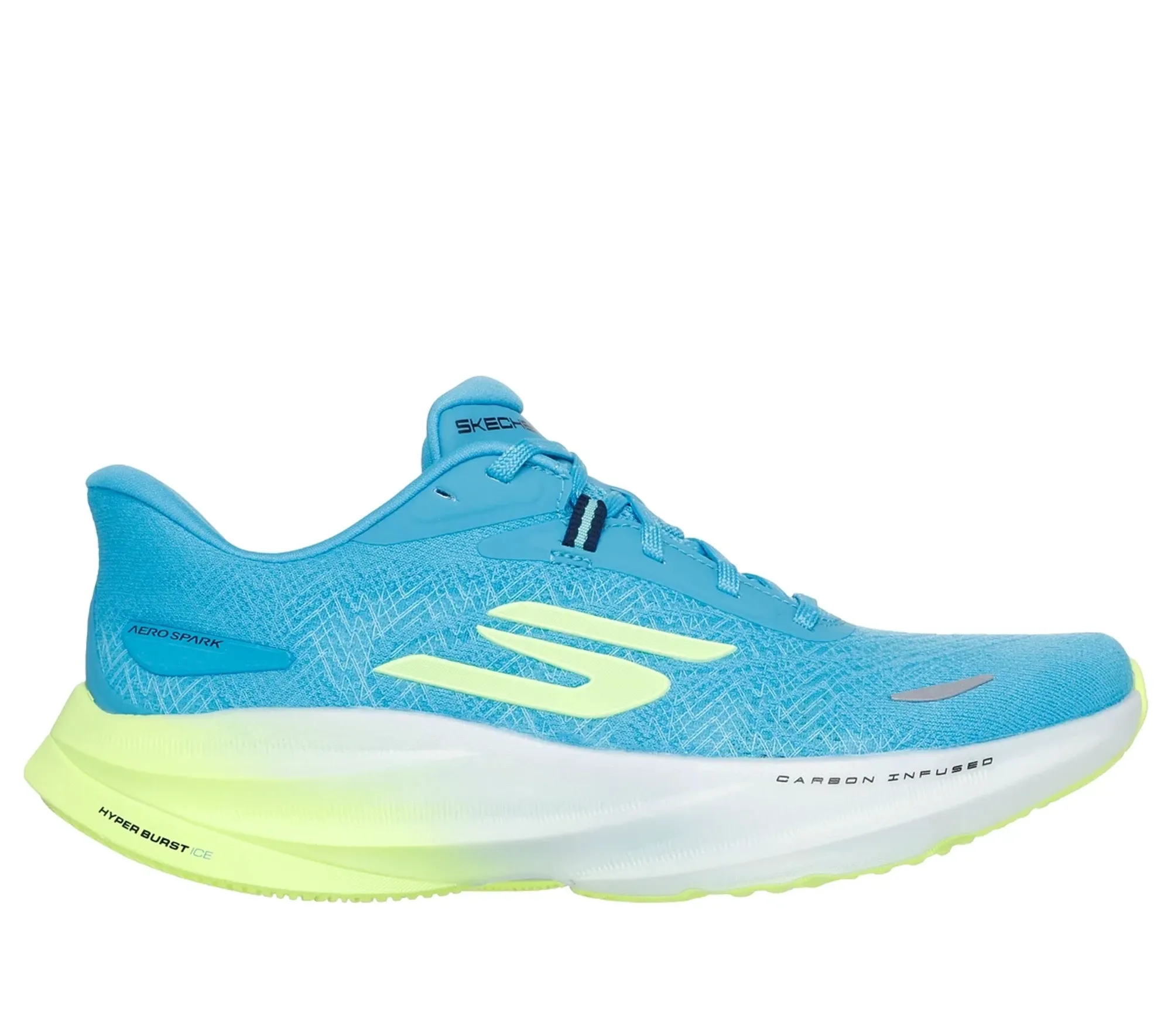 Skechers Women's Aero Spark Sneaker in Blue/Lime