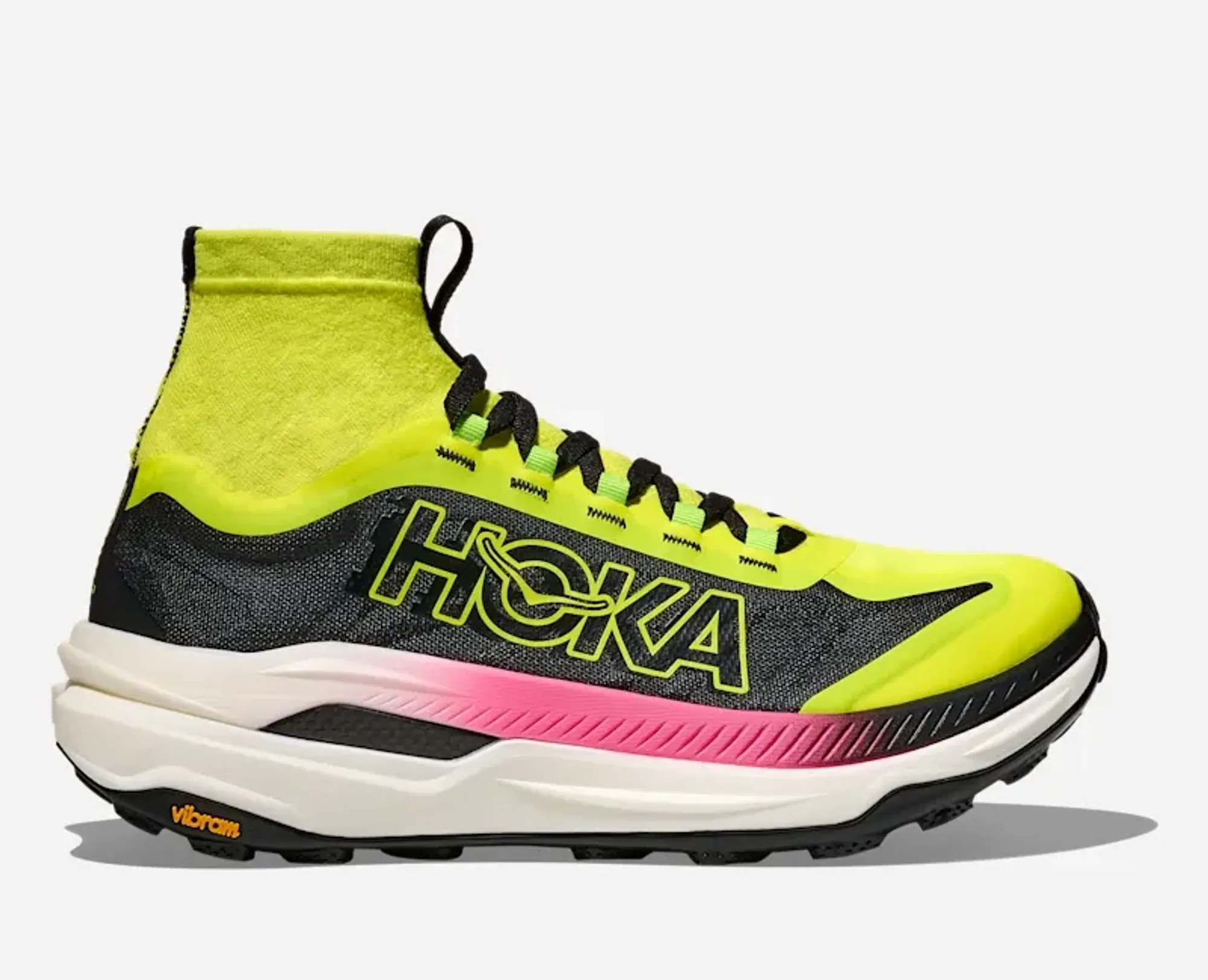 Hoka Women's Tecton X 3 Trail Shoes In Neon Hoka Citrus/Black