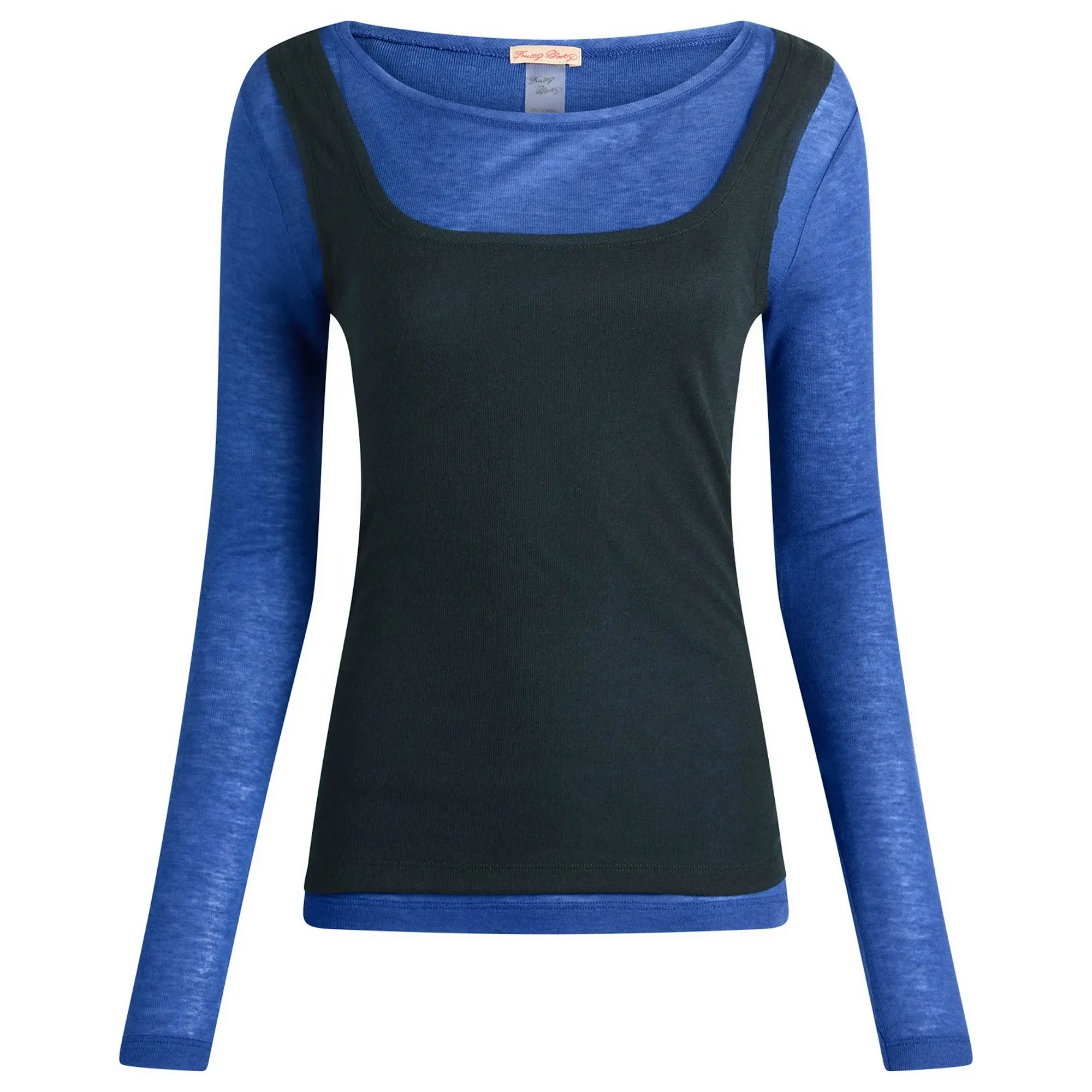 Fruity Booty Women's Double Layer Long Sleeve Top Blue