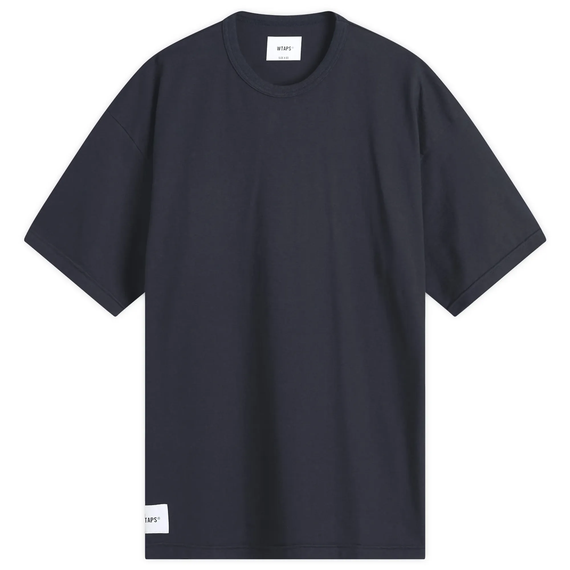 WTAPS Men's Academy Back Logo T-Shirt Navy