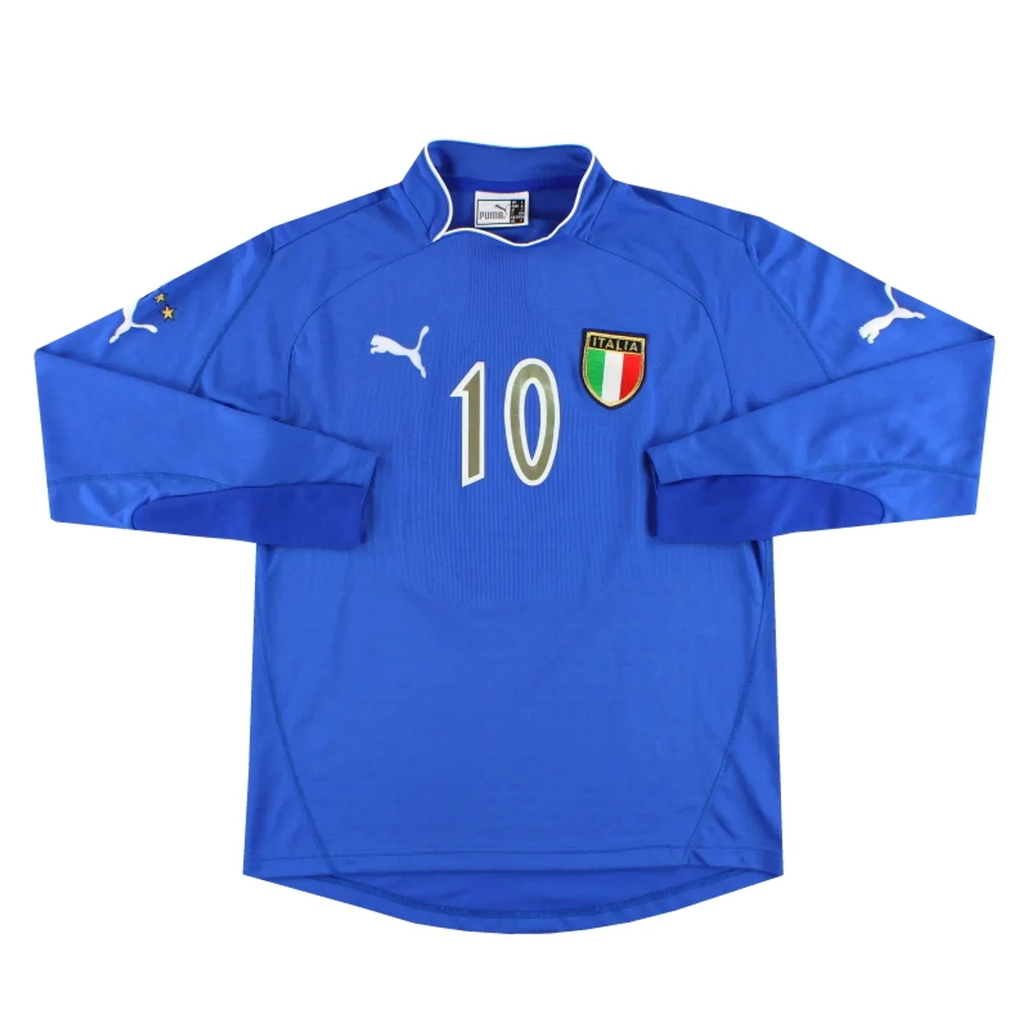 2003-04 Italy Puma 'Signed' Player Issue Home Shirt #10 L - Italy / Excellent 