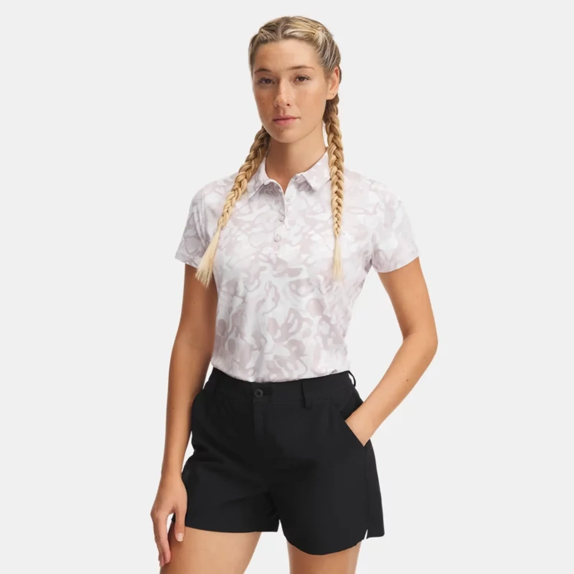Under Armour  Playoff 3.0 Printed Women's Polo White Clay / Gray Matter / Gray Matter L