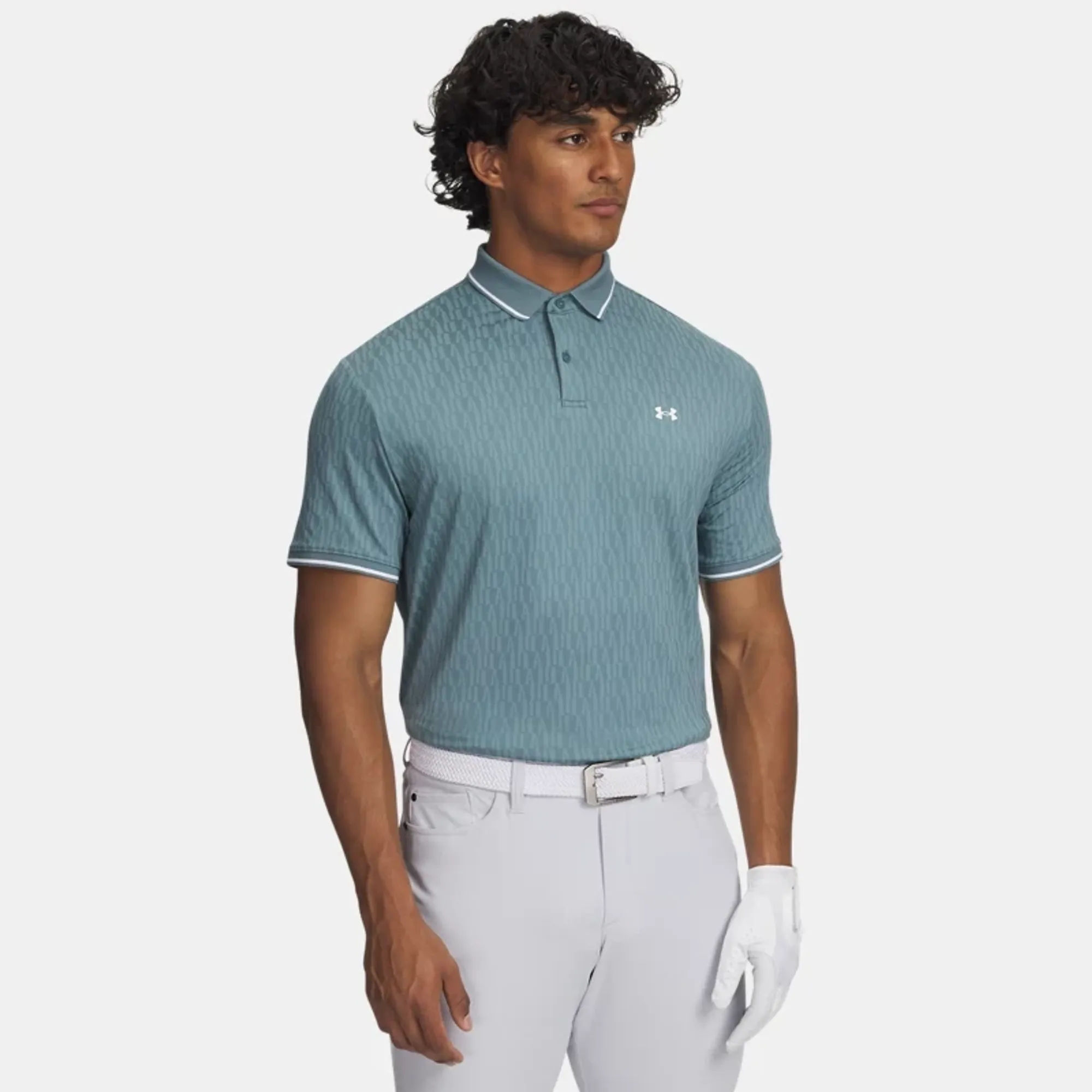 Under Armour  Drive Sport Jacq Under Armour rd Men's Polo Jasper Blue / White / White L