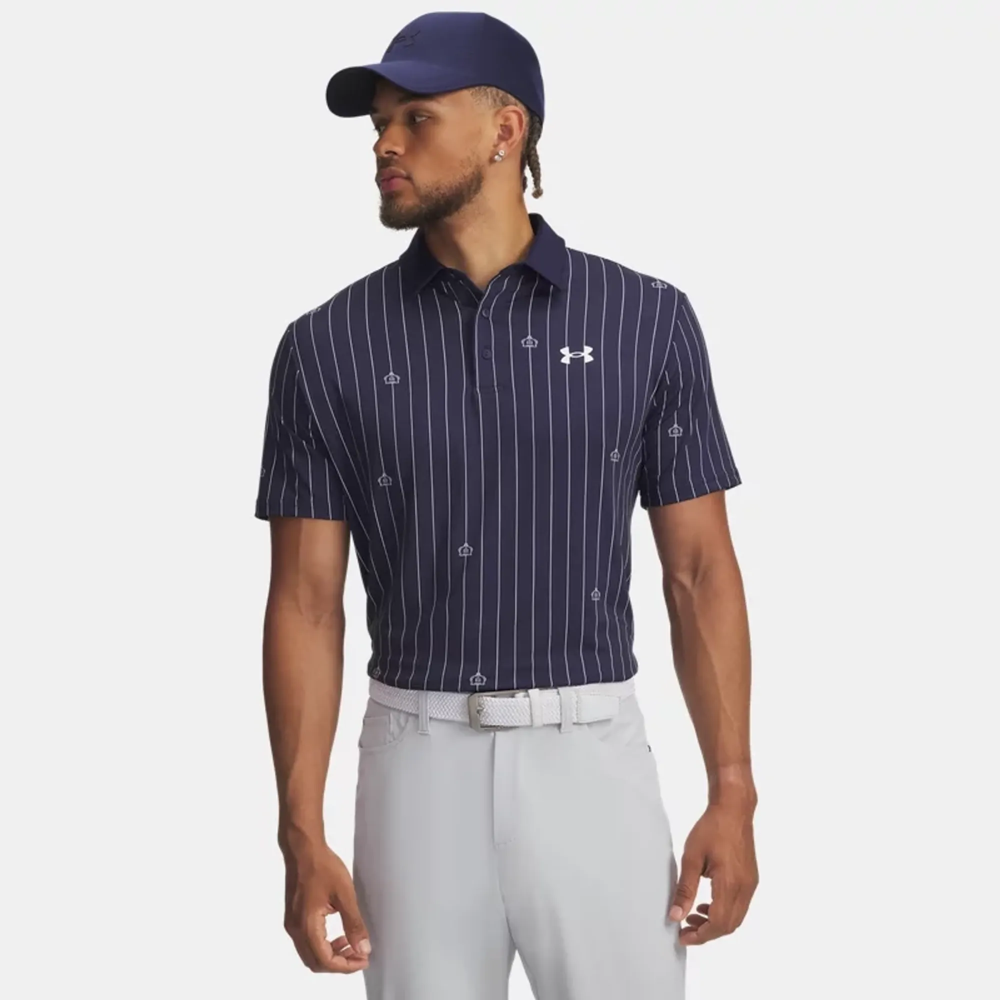 Under Armour Playoff 3.0 Printed Men's Polo Midnight Navy / White / White L