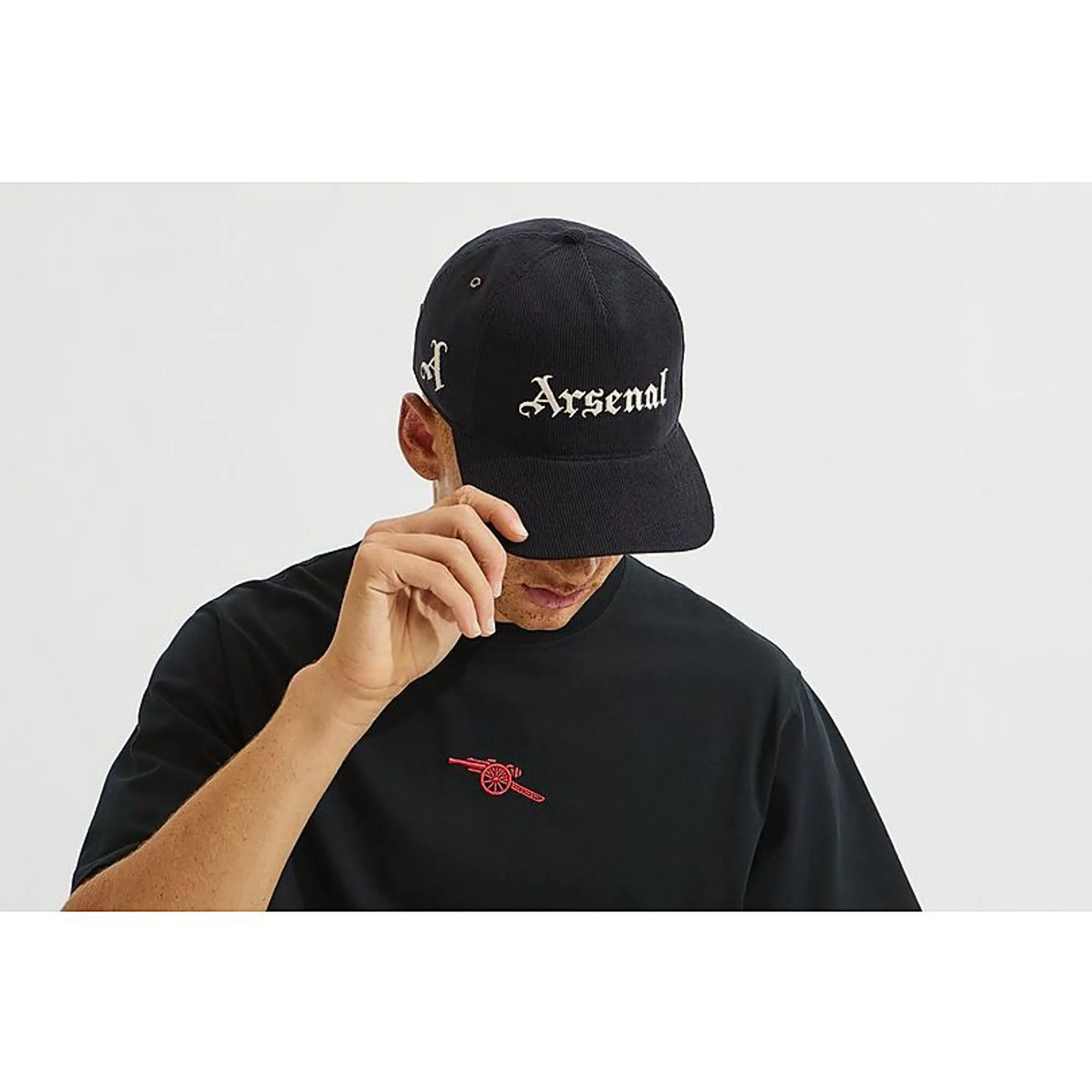 Arsenal 47 Corduroy Gothic Text Cap, Black