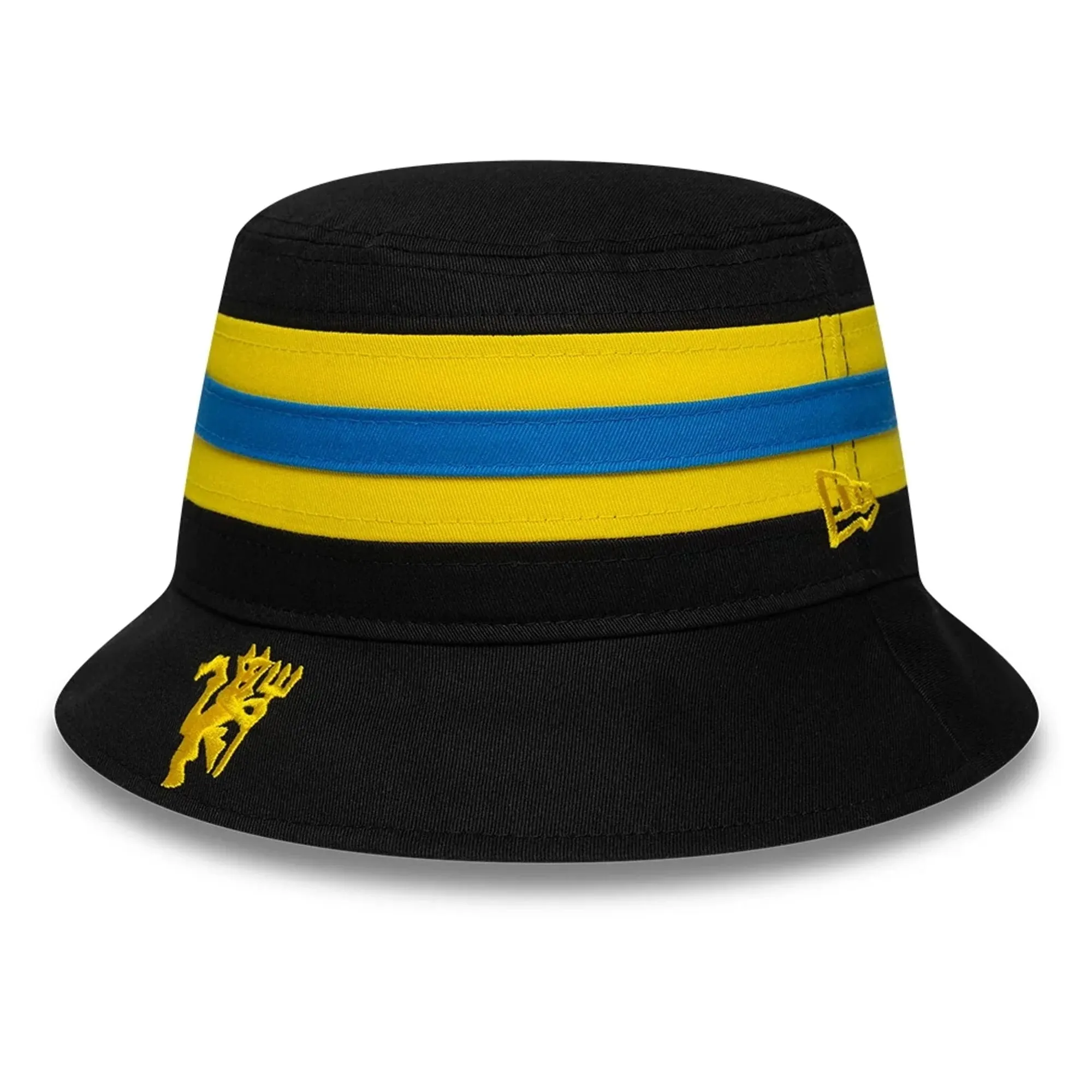 Manchester United FC Stripe Black Bucket Hat New Era Cap adult unisex