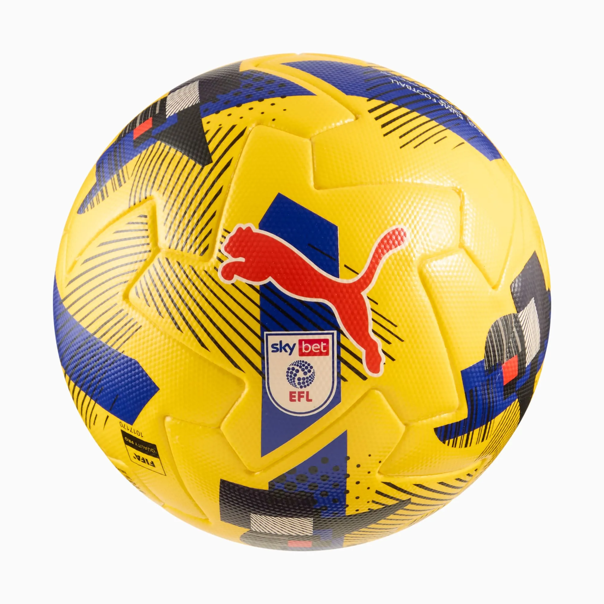 PUMA Orbita 1 Efl Sky Bet Football (Fifa Quality Pro), PelÃ© Yellow/Multi Colour, size 5