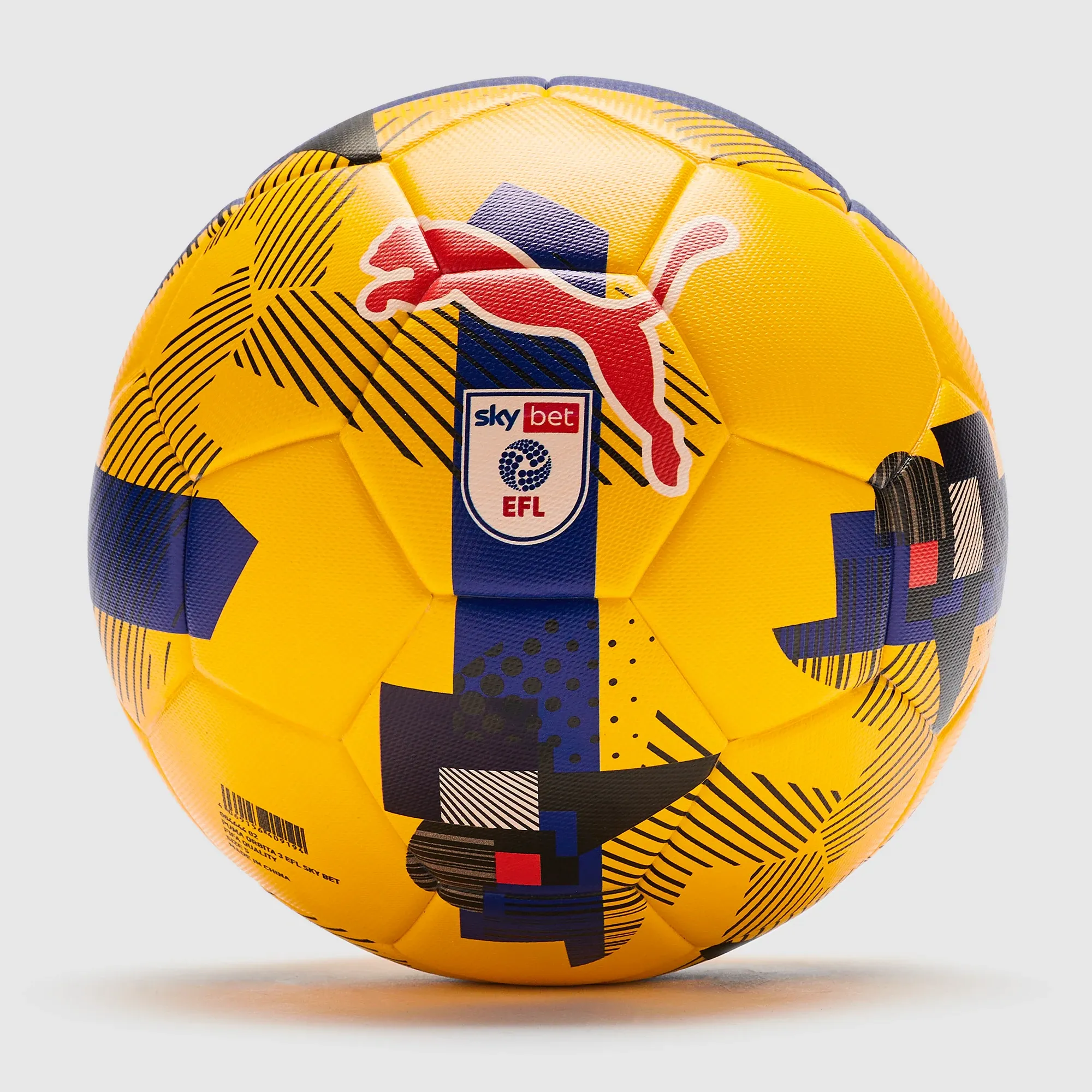 PUMA Orbita 3 Efl Sky Bet Football (Fifa Quality), PelÃ© Yellow/Multi Colour, size 5