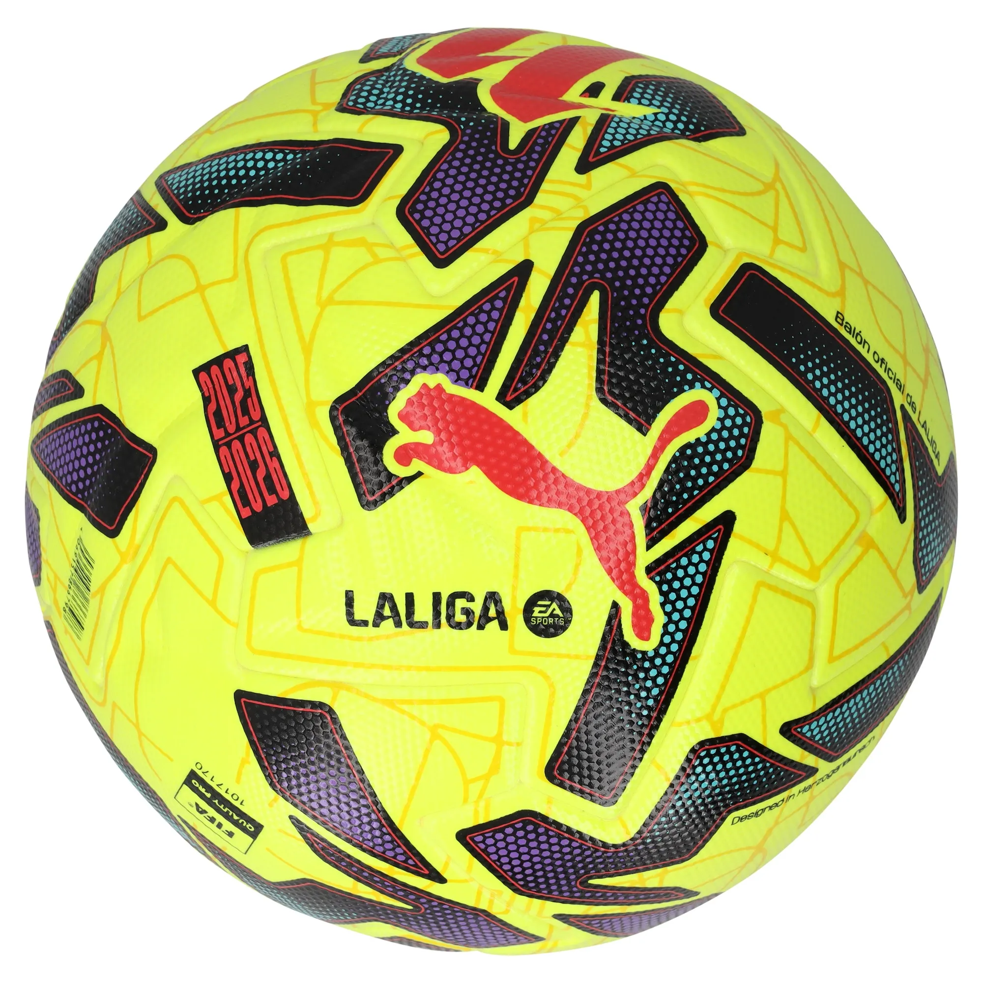 PUMA Orbita Laliga 1 Football (Fifa Quality Pro), Yellow/Multicolor, size 5