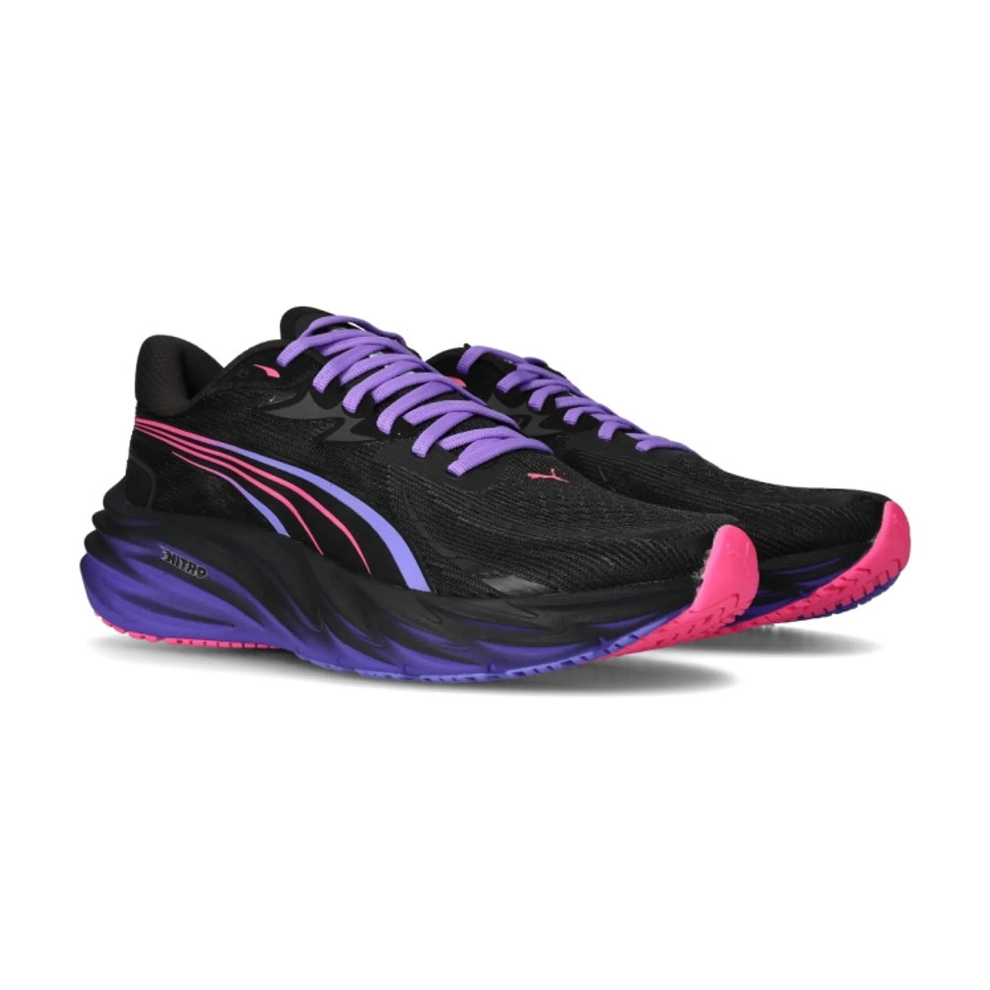 PUMA Velocity Nitroâ¢ 4 Digitokyo Running Shoes Men, Black/Dark Amethyst, size 10