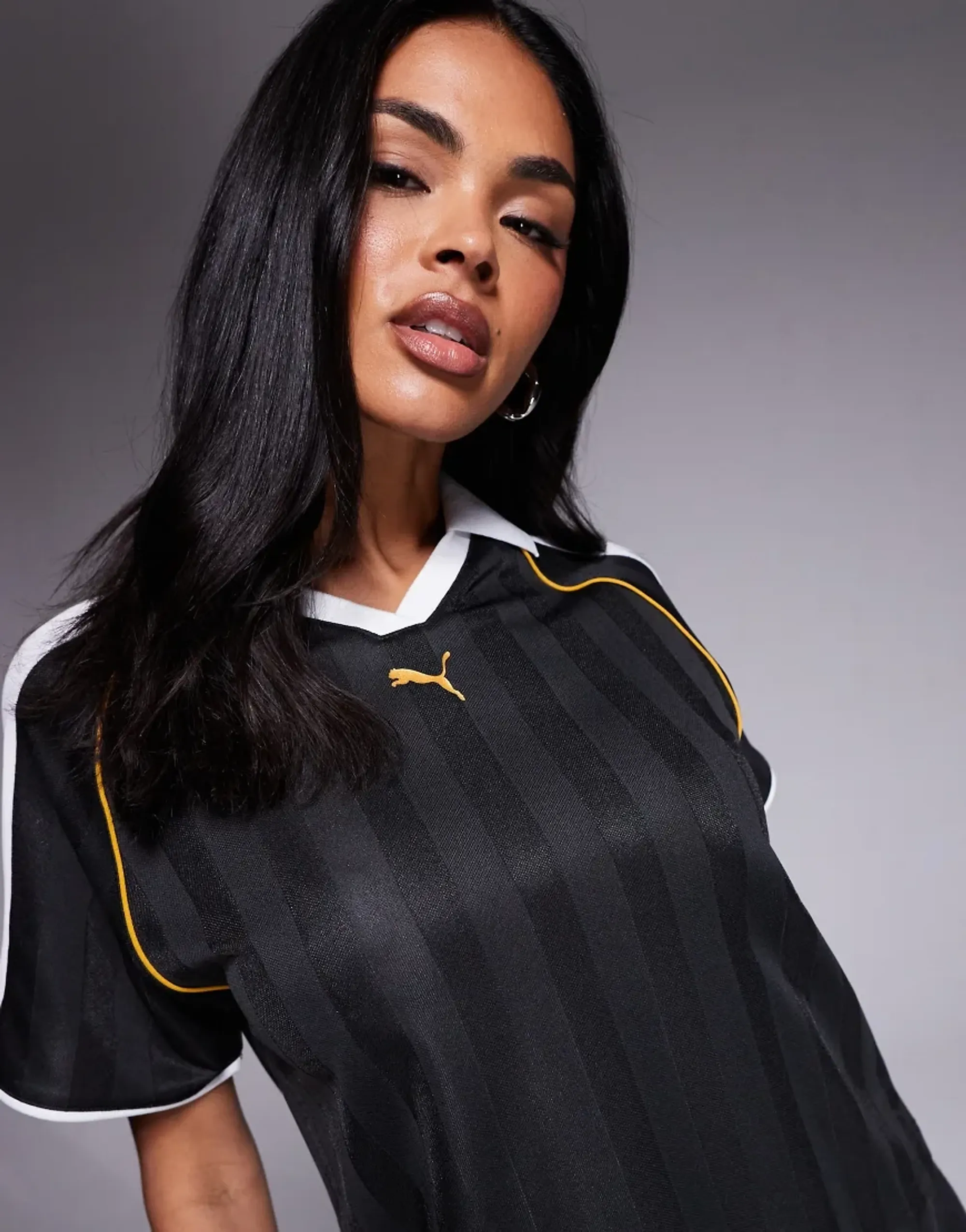 PUMA T7 Relaxed Football Jersey Women, Black, size 3XL