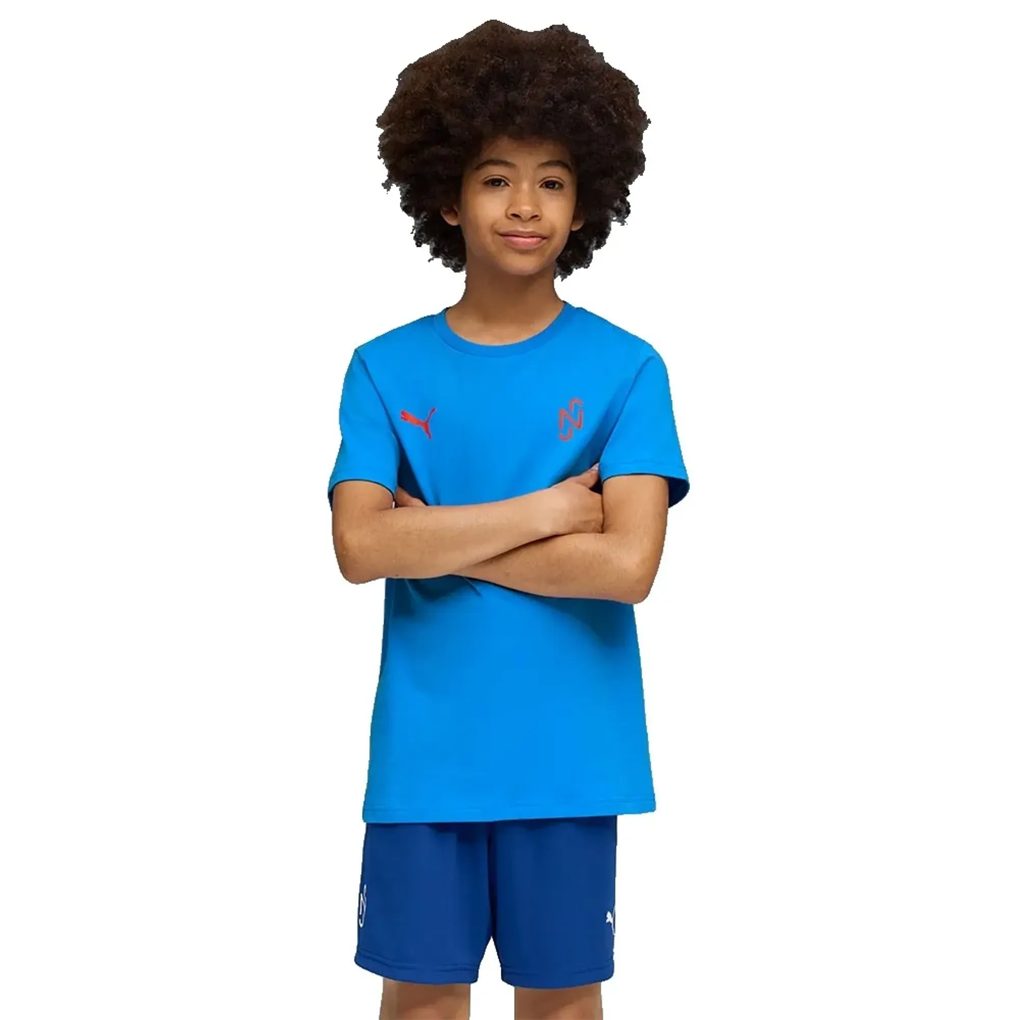 PUMA Neymar Jr Playmaker Football T-Shirt Youth, Royal Blue, size 11-12 Youth