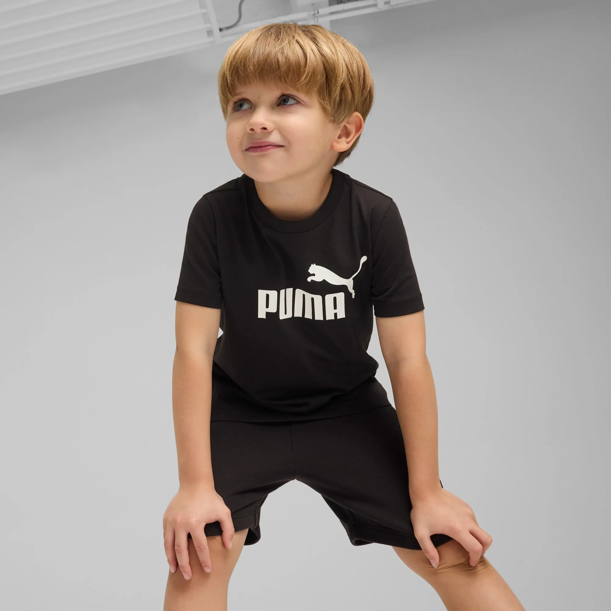 PUMA Ess No. 1 Logo T-Shirt Kids, Black, size 2-3 Months