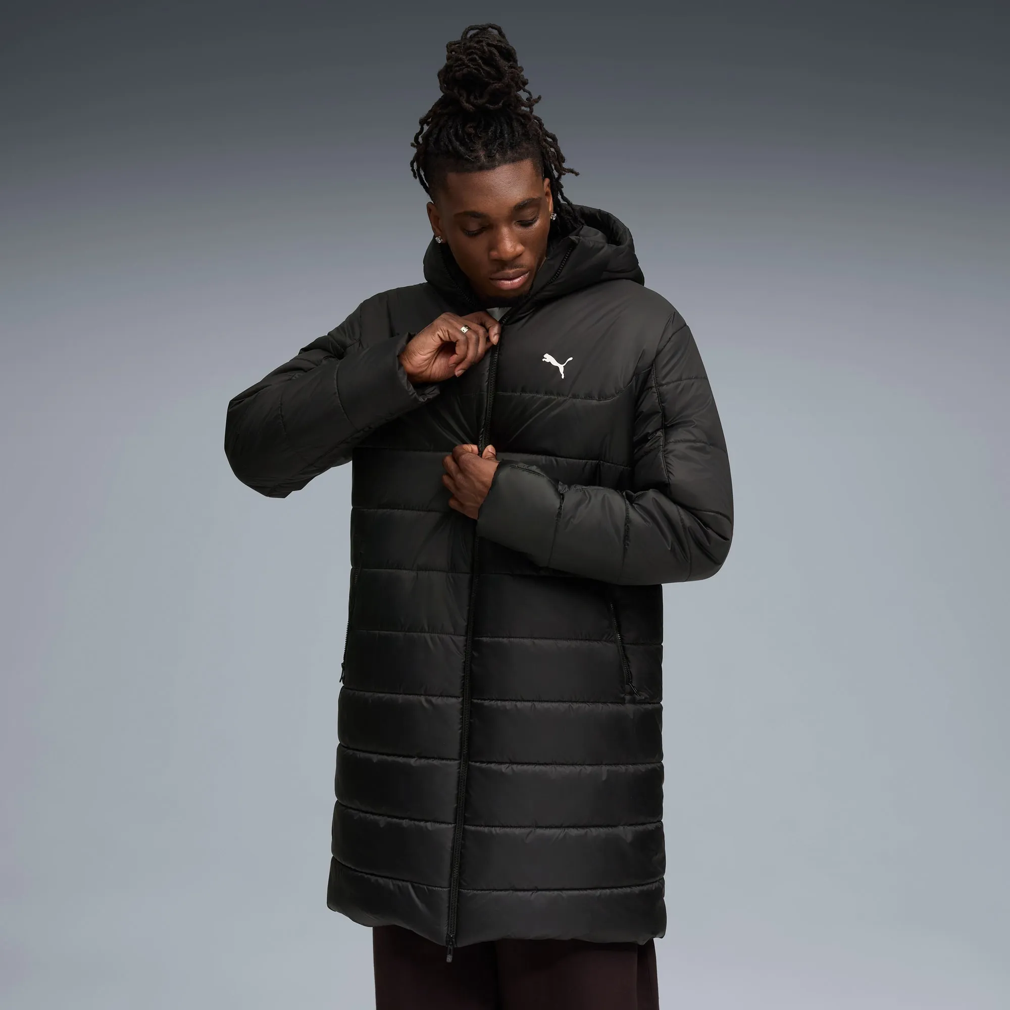 PUMA Essentials Hooded Padded Parka Men Jacket, Black, size Large