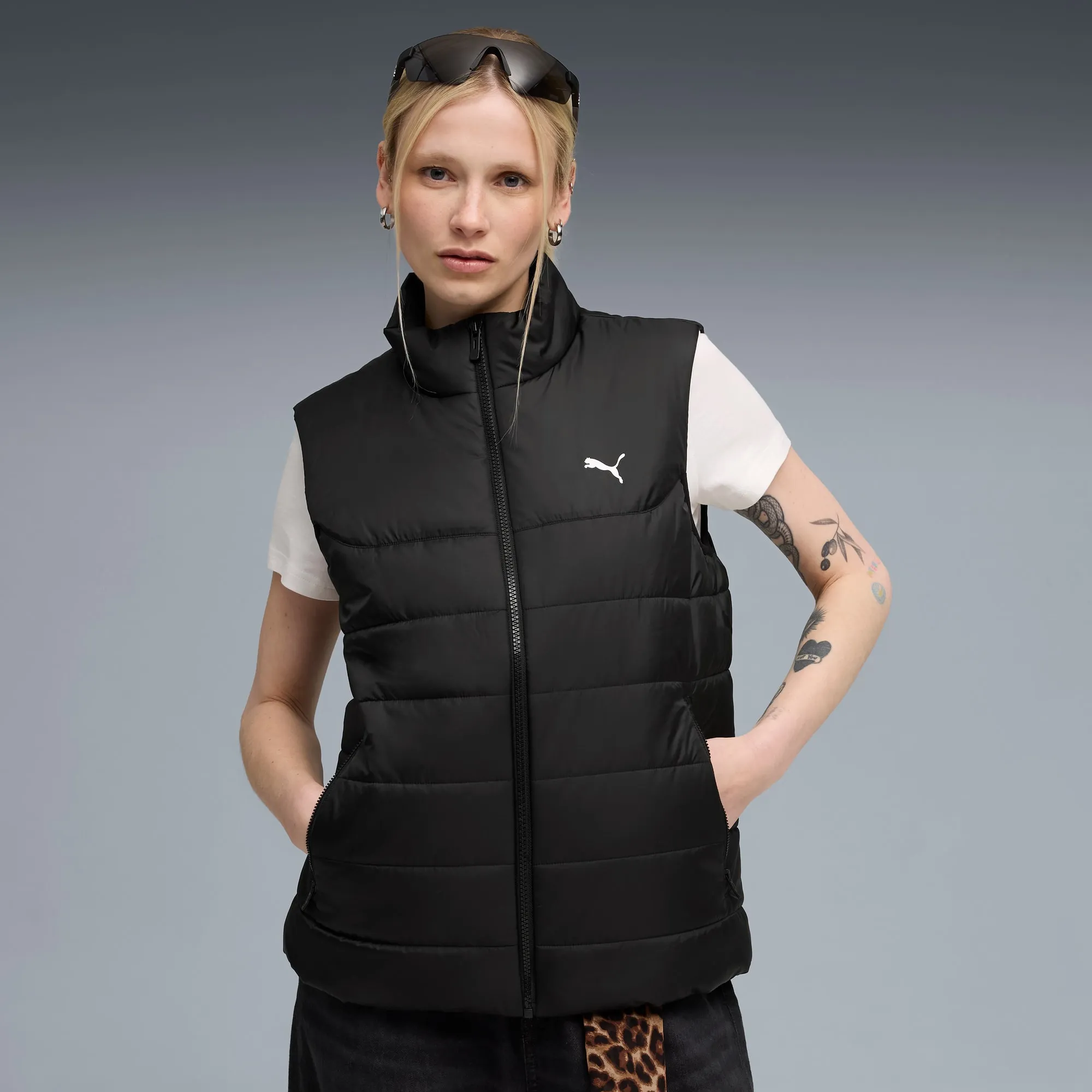 PUMA Essentials Padded Vest Women Jacket, Black, size Large