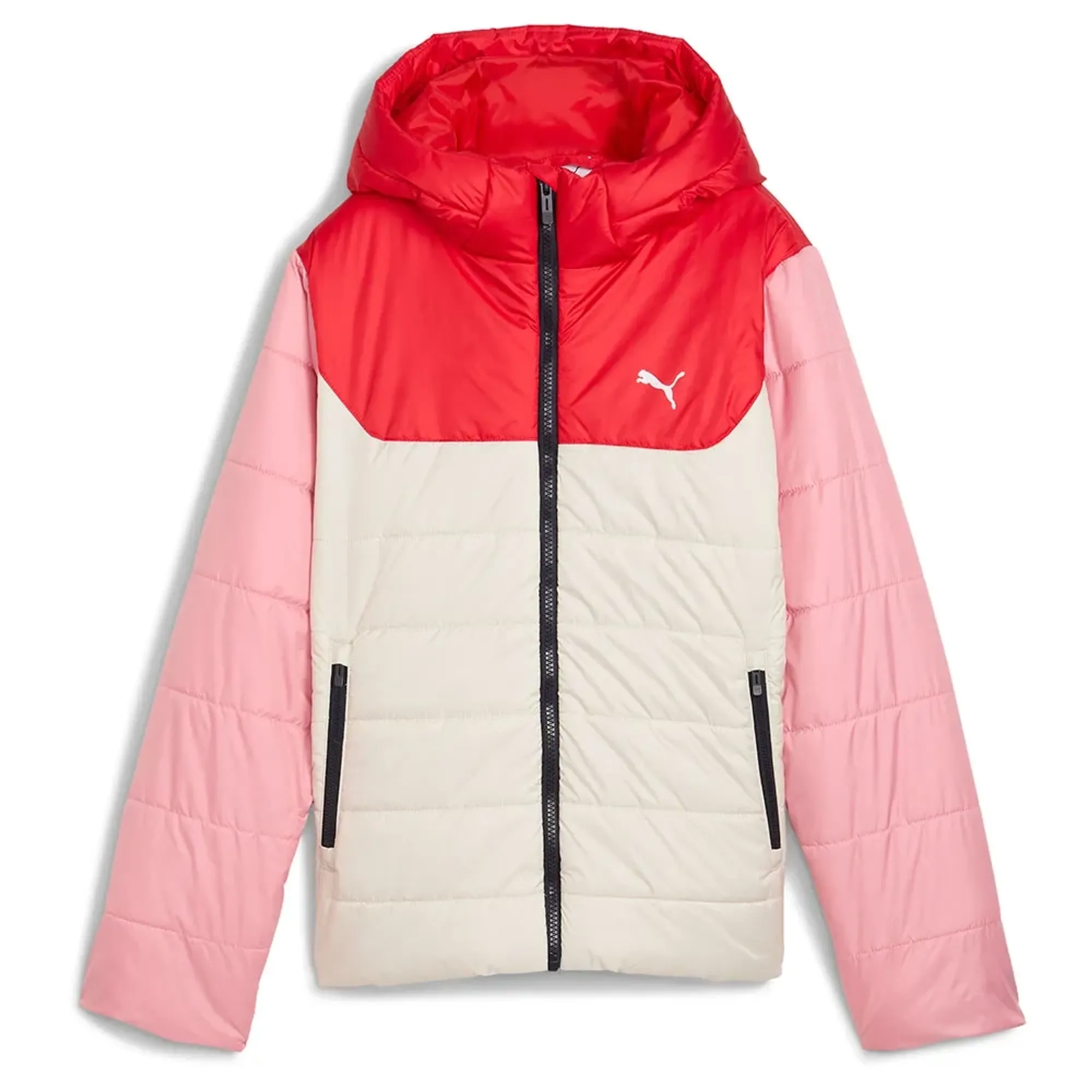 PUMA Essentials Hooded Padded Jacket Youth, Alpine Snow, size 11-12 Youth