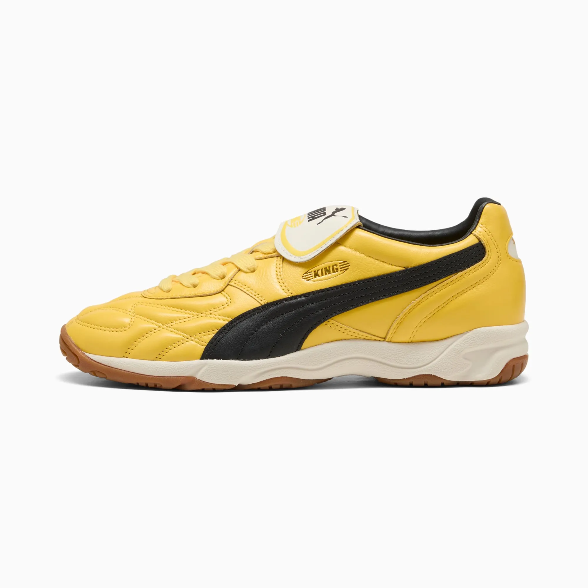 PUMA King Indoor Sneakers Unisex, Sunny Yellow/Black, size 10