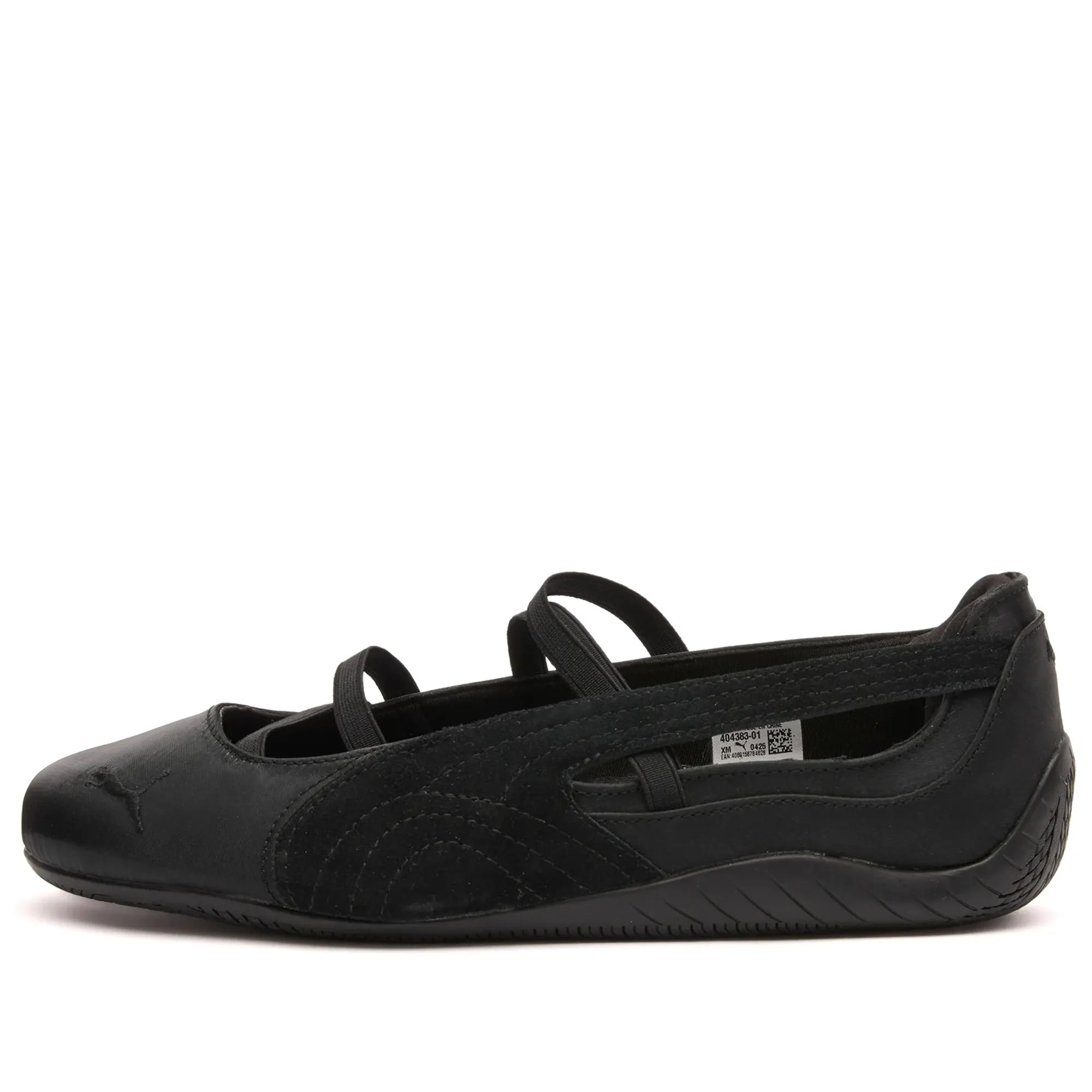 PUMA SpeedCat Satin Ballet Sneakers Women, Black/Cool Dark Grey, size 3
