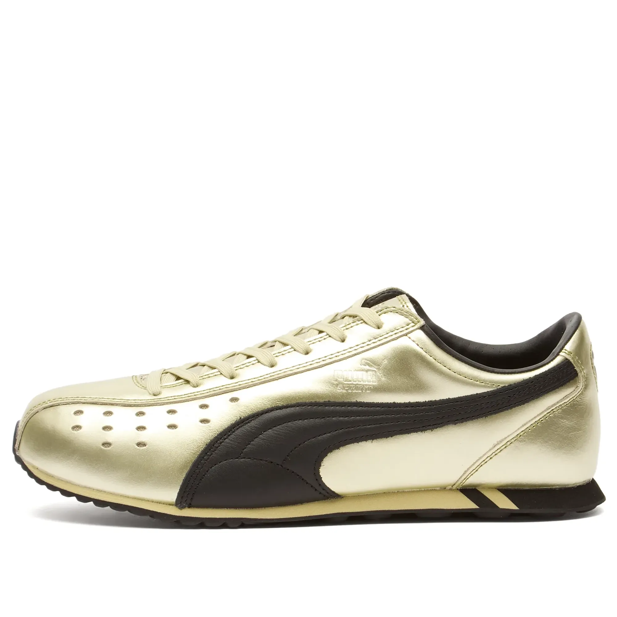 PUMA Sprint Metallic Sneakers Unisex, Gold/Black, size 10