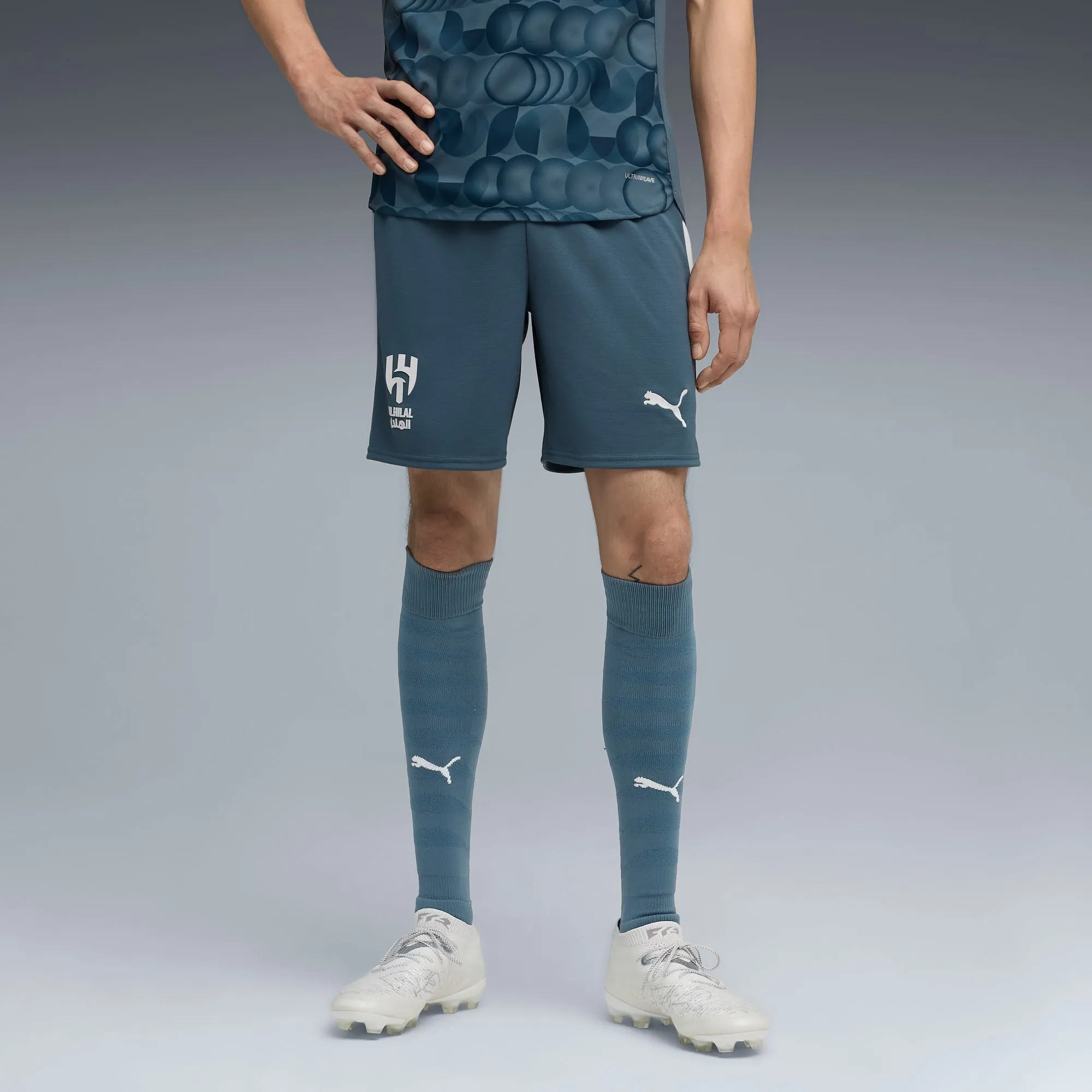 PUMA Al-Hilal Sfc 25/26 Shorts Men, Grey Skies/Silver Mist, size 3XL