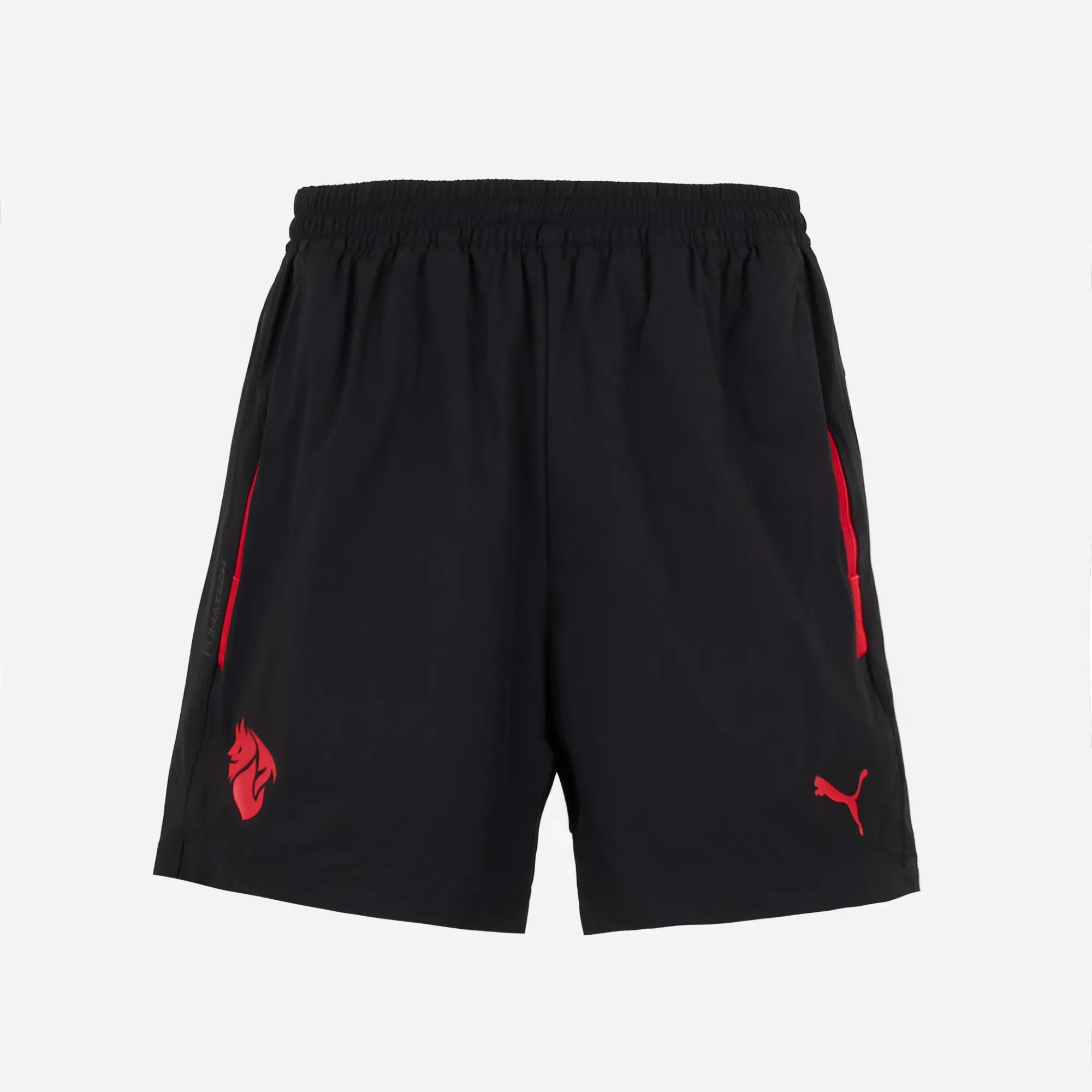 AC Milan PUMAtech Relaxed Woven Shorts Men, Black/For All Time Red, size 3XL