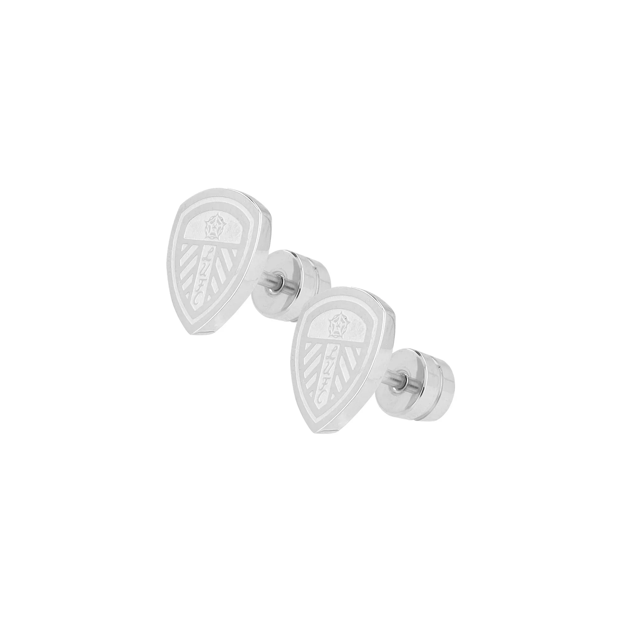 Leeds United Crest Stud Earring - Stainless Steel - Pair