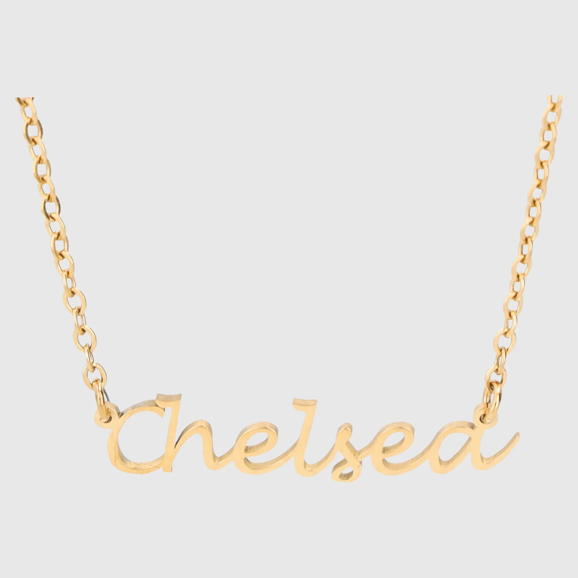 Chelsea Gold Plated Chelsea Wordmark Necklace - Stainless Steel