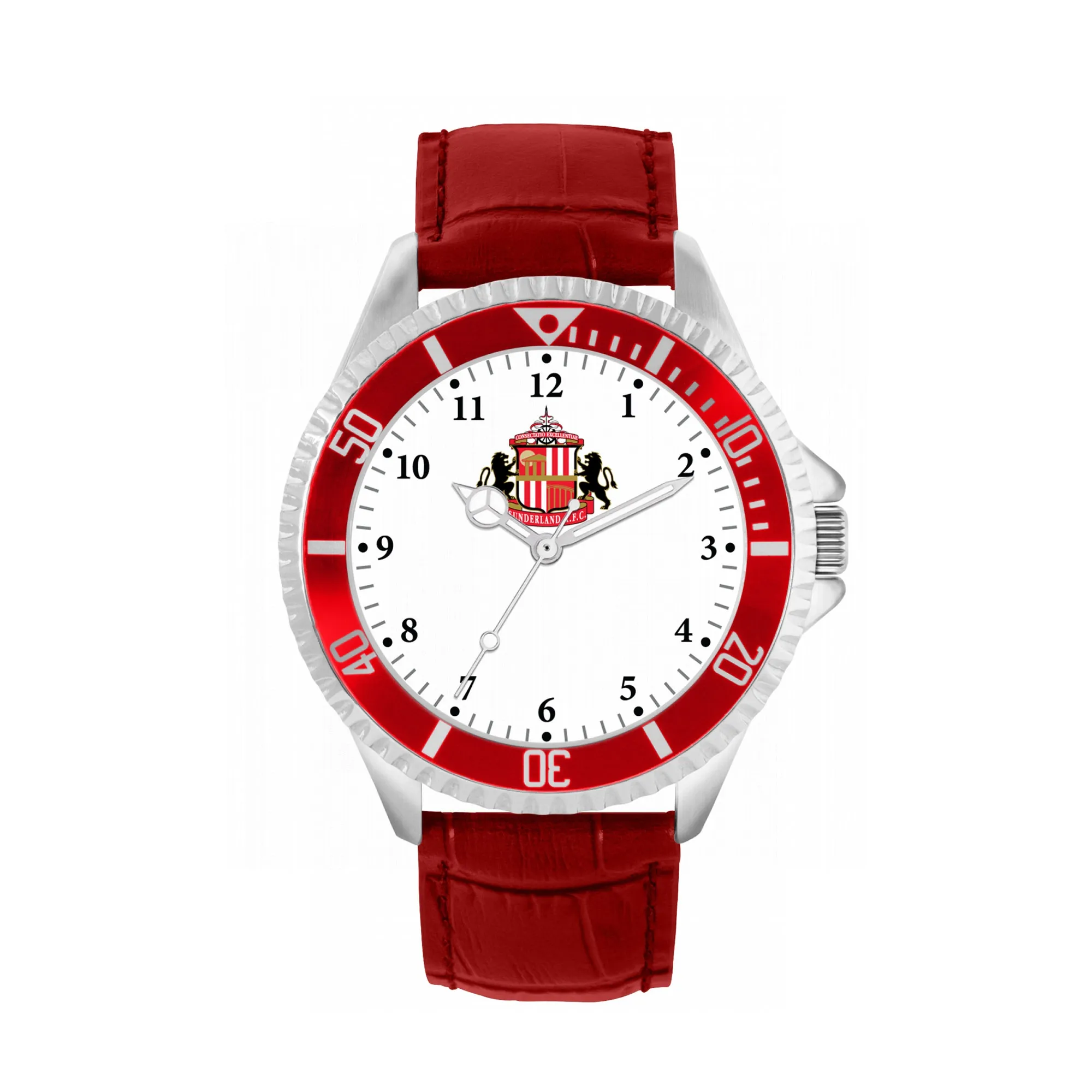 Sunderland Red Leather Strap Watch - Mens