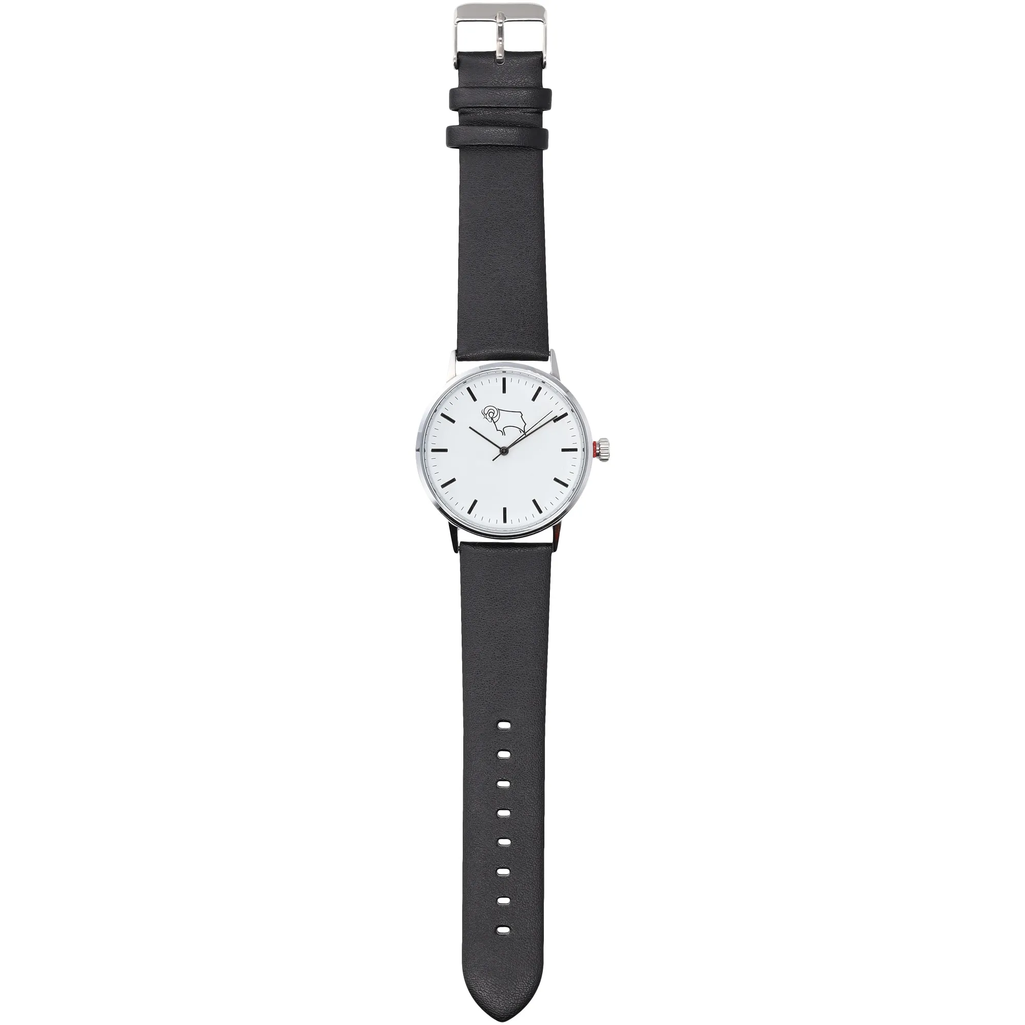 Derby County Leather Strap Classic Watch