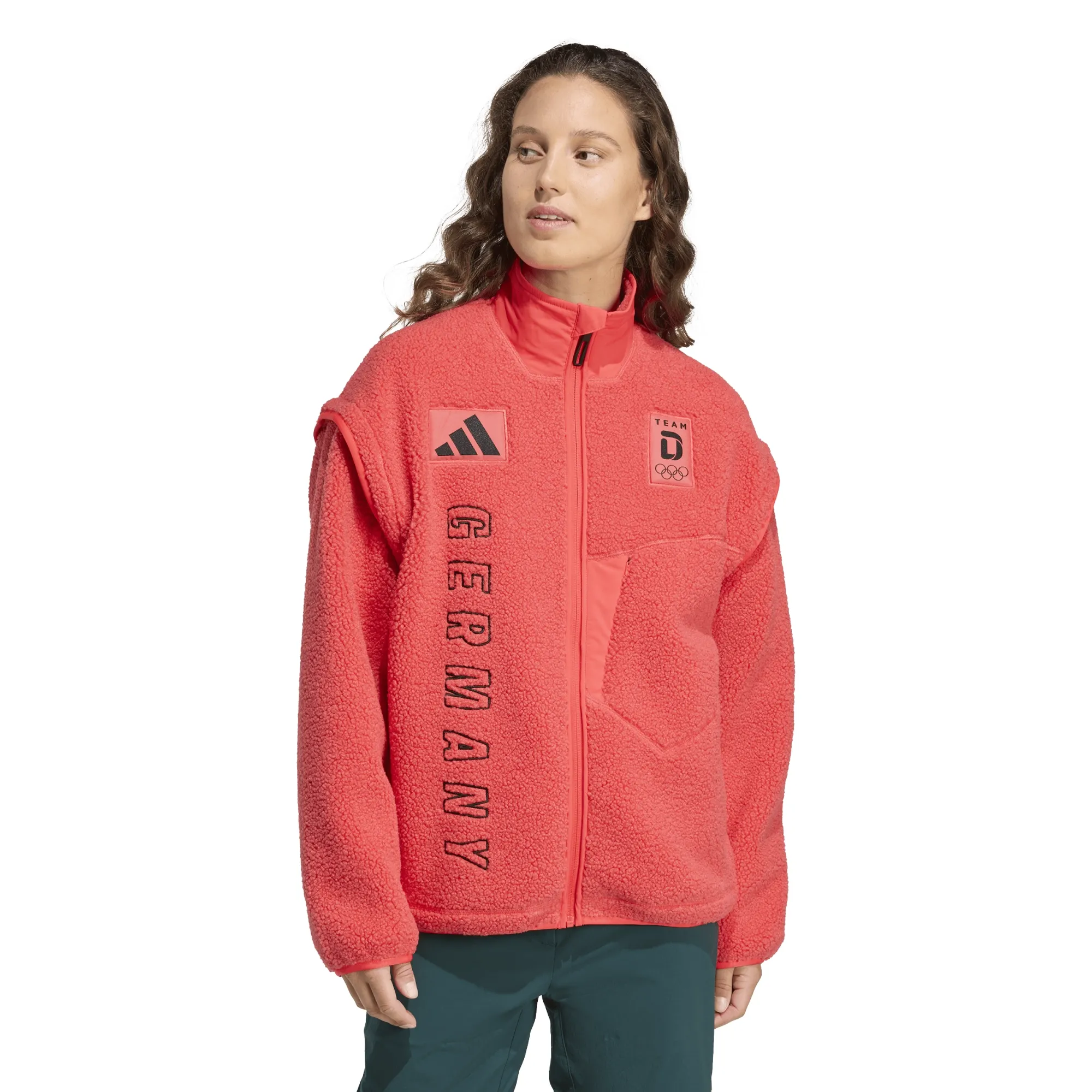 Team D adidas Xploric High Pile Fleece Jacket- Womens