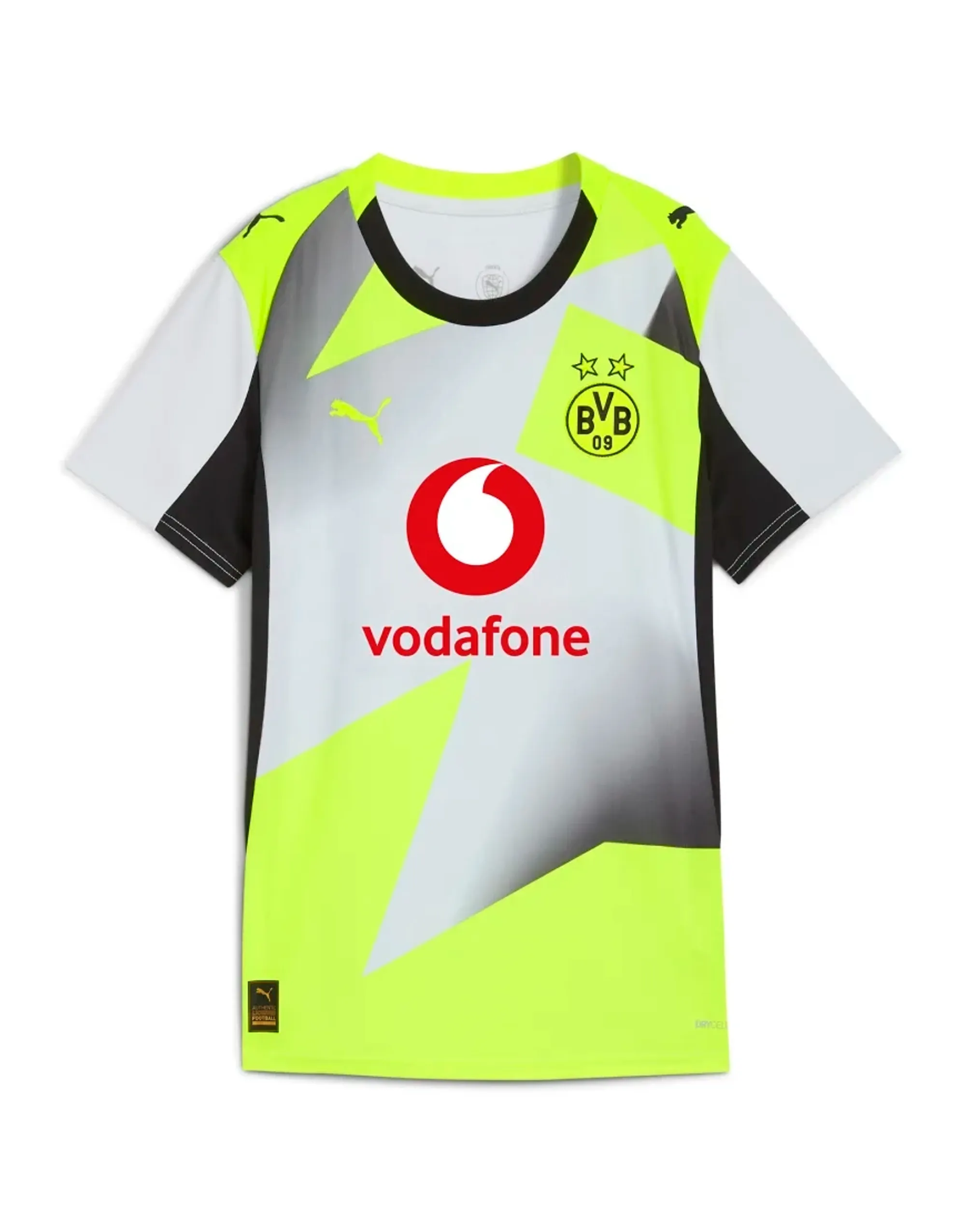 PUMA Borussia Dortmund 25/26 Away Jersey Women, Silver Mist/Yellow Alert, size Large