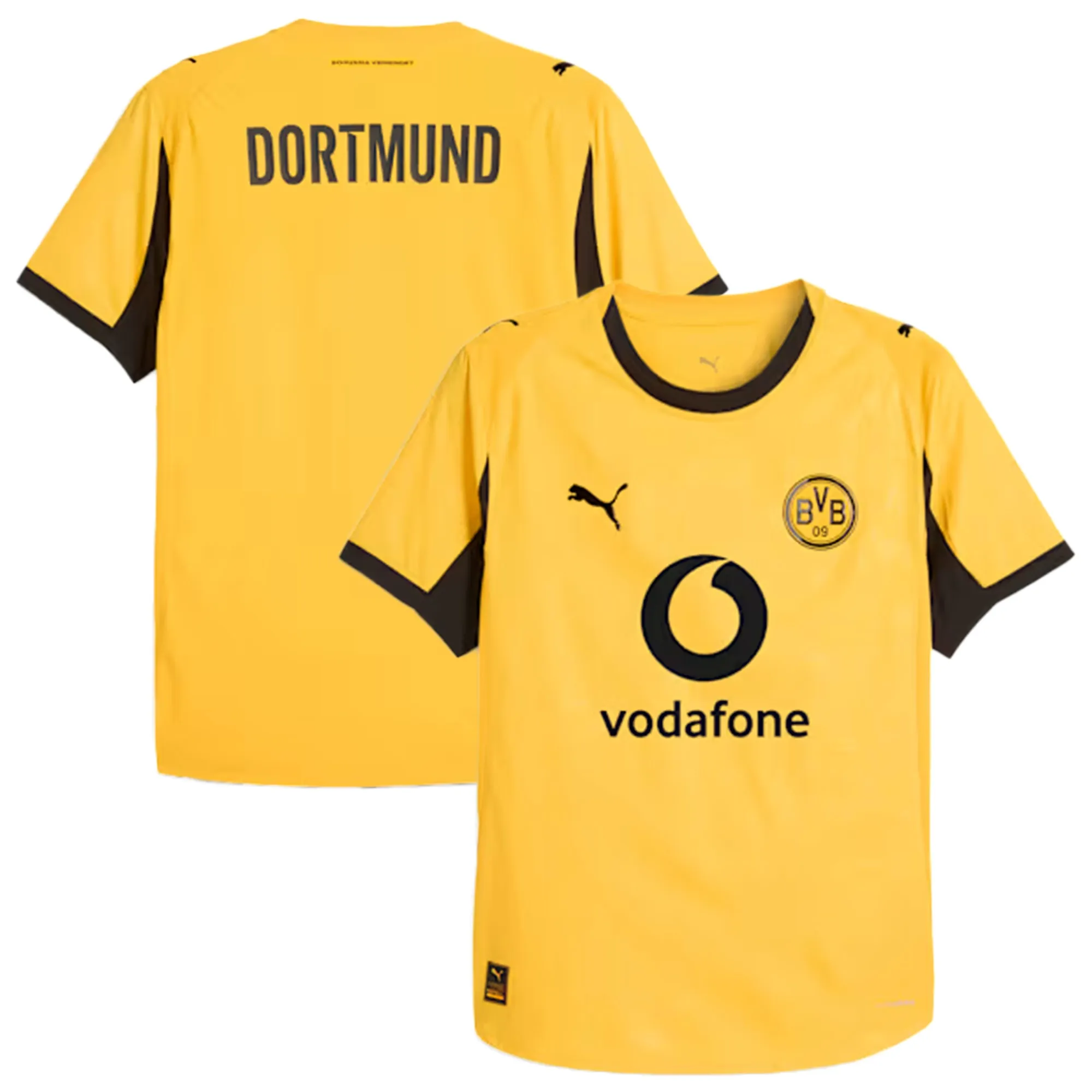 PUMA Borussia Dortmund 25/26 Authentic Cup Jersey Men, Yellow Sizzle/Black, size 3XL