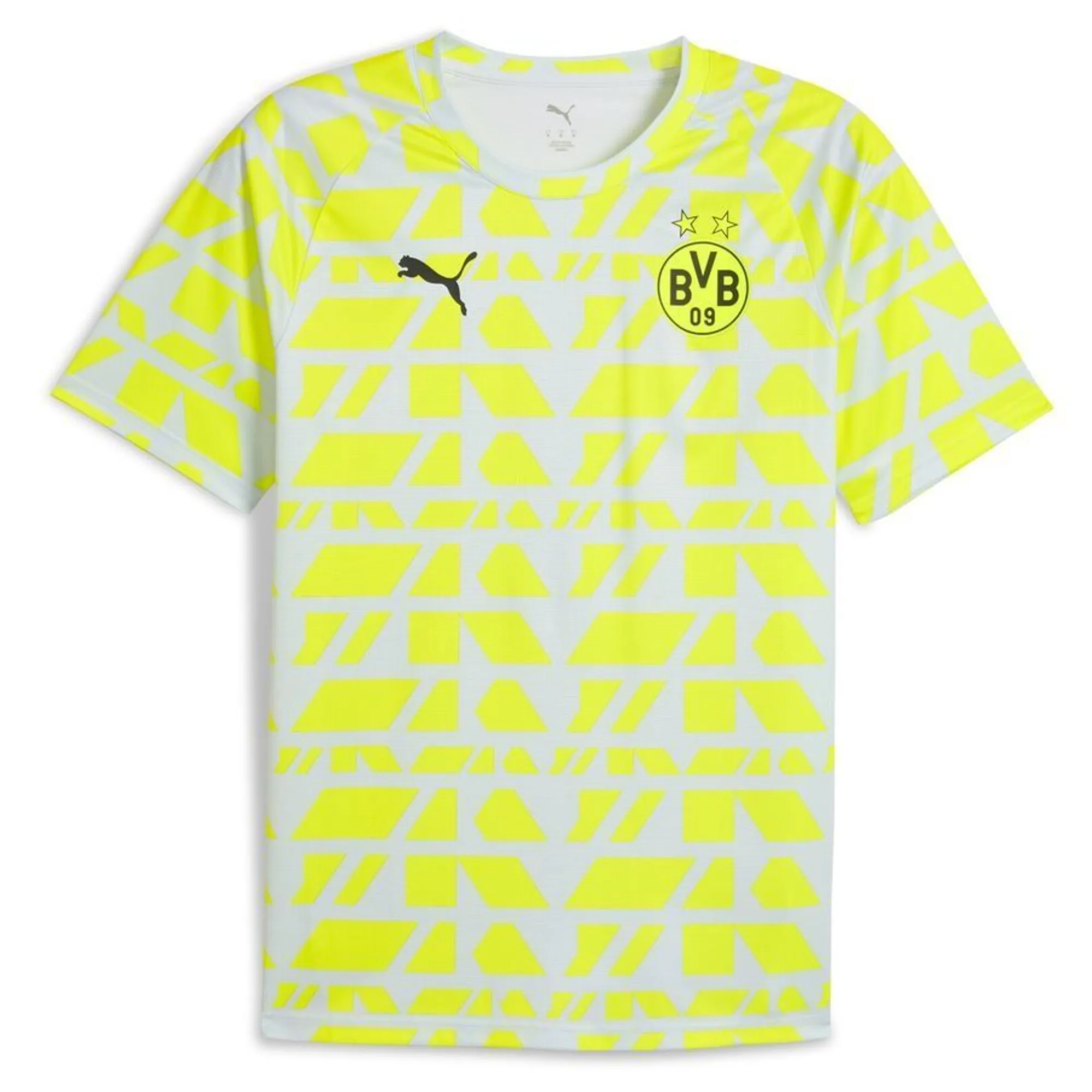 PUMA Borussia Dortmund Pre-Match Jersey Men, Silver Mist/Yellow Alert, size 3XL