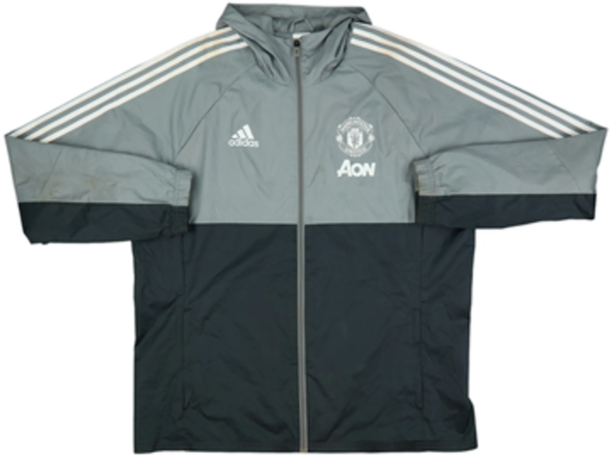 2017-18 Manchester United adidas Hooded Rain Jacket - 6/10 - (XL)
