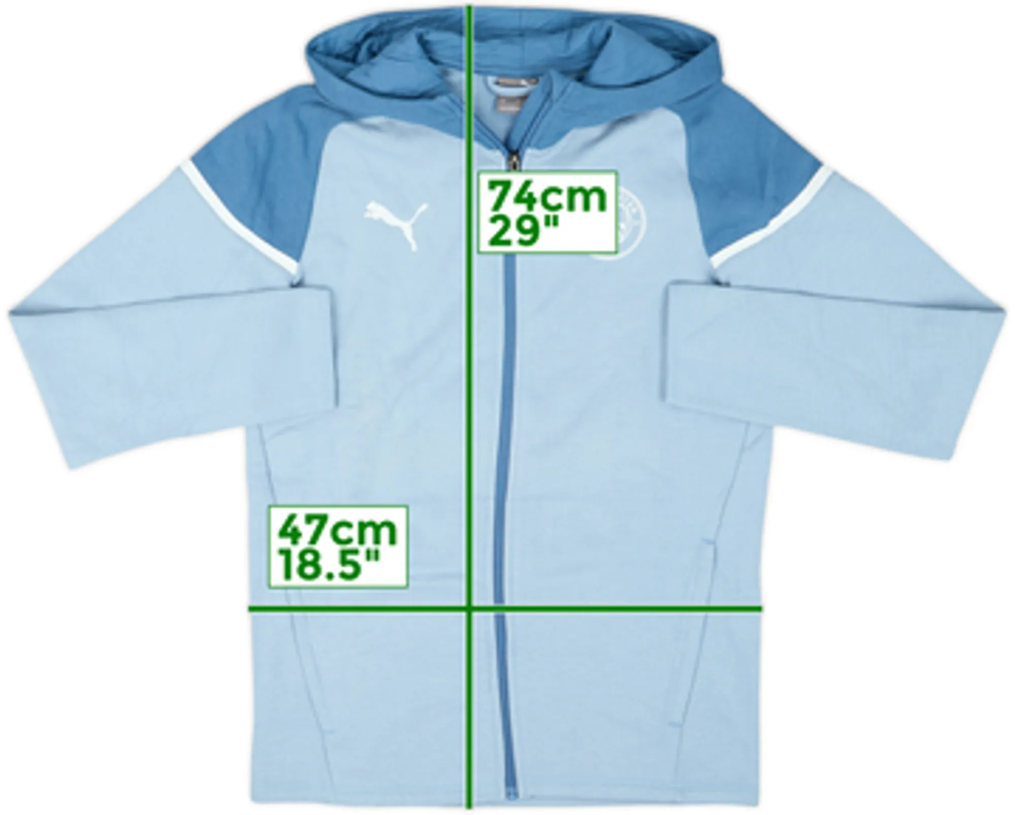 2023-24 Manchester City Puma Hooded Track Jacket - 10/10 - (S)
