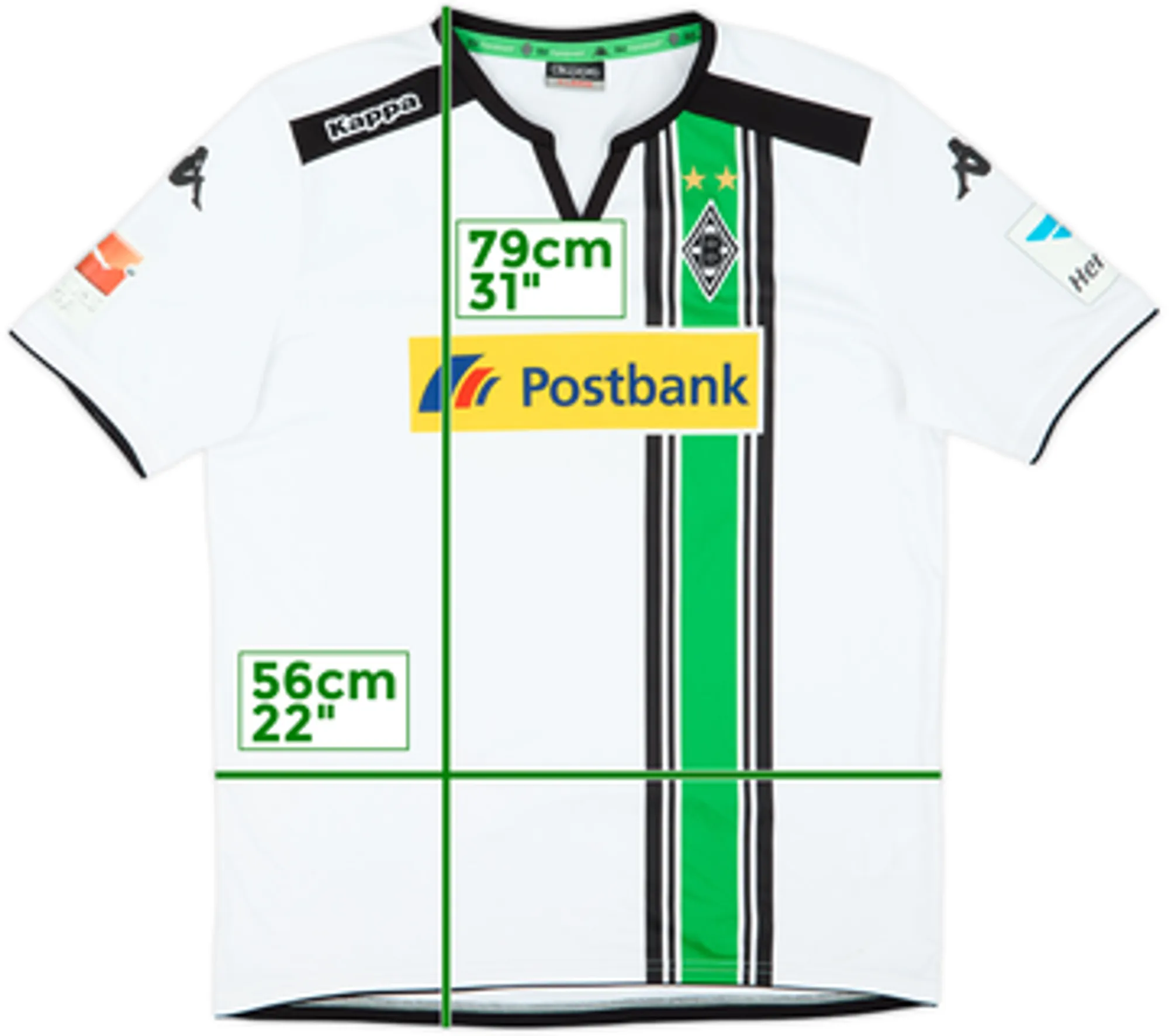 Kappa Borussia Monchengladbach Mens SS Home Shirt 2015/16