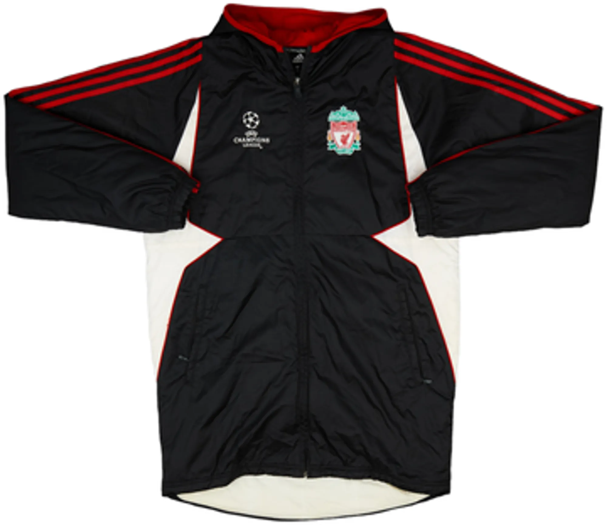 2007-08 Liverpool CL adidas Padded Bench Coat - 7/10 - (S)