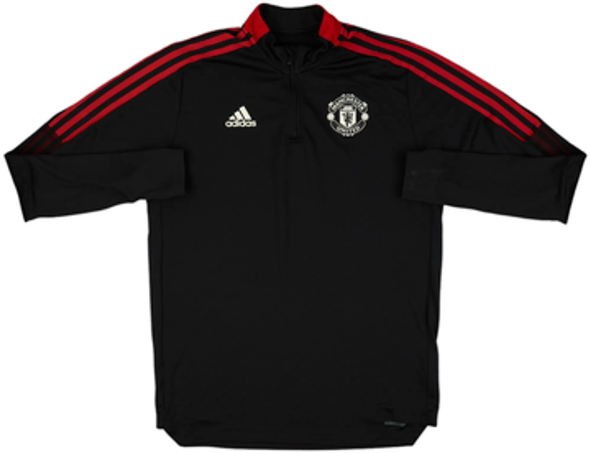 2021-22 Manchester United adidas 1/4 Zip Drill Top - 8/10 - (L)