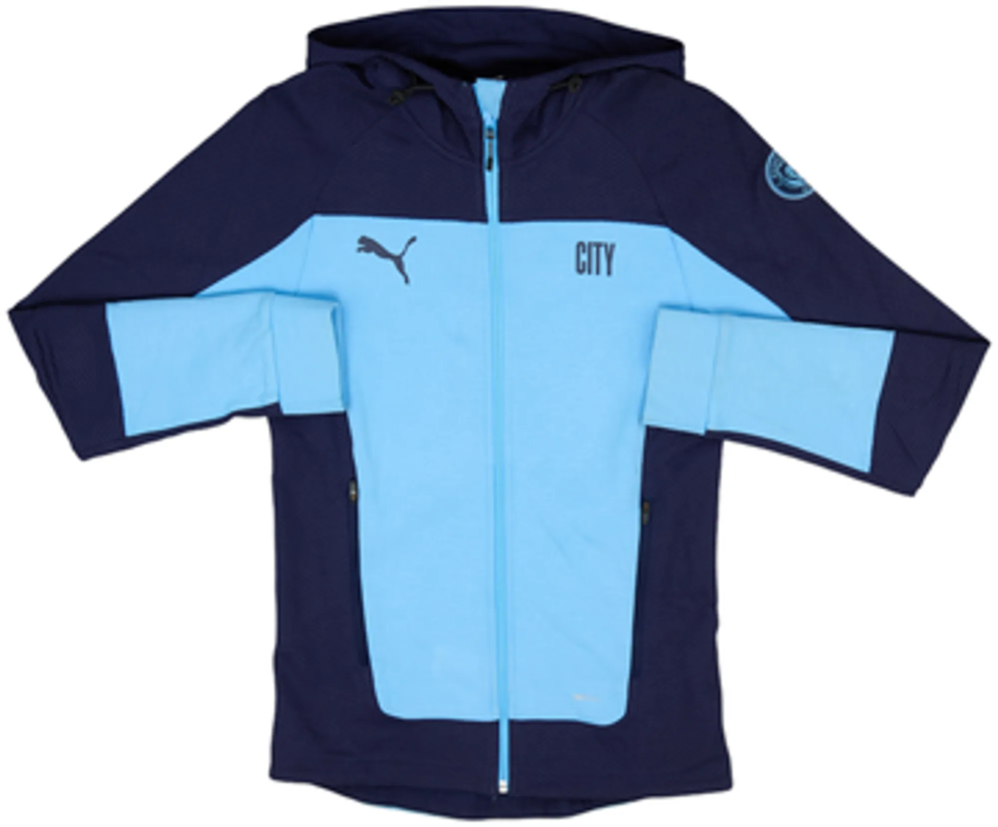 2020-21 Manchester City Puma Hooded Track Top - 8/10 - (XS)