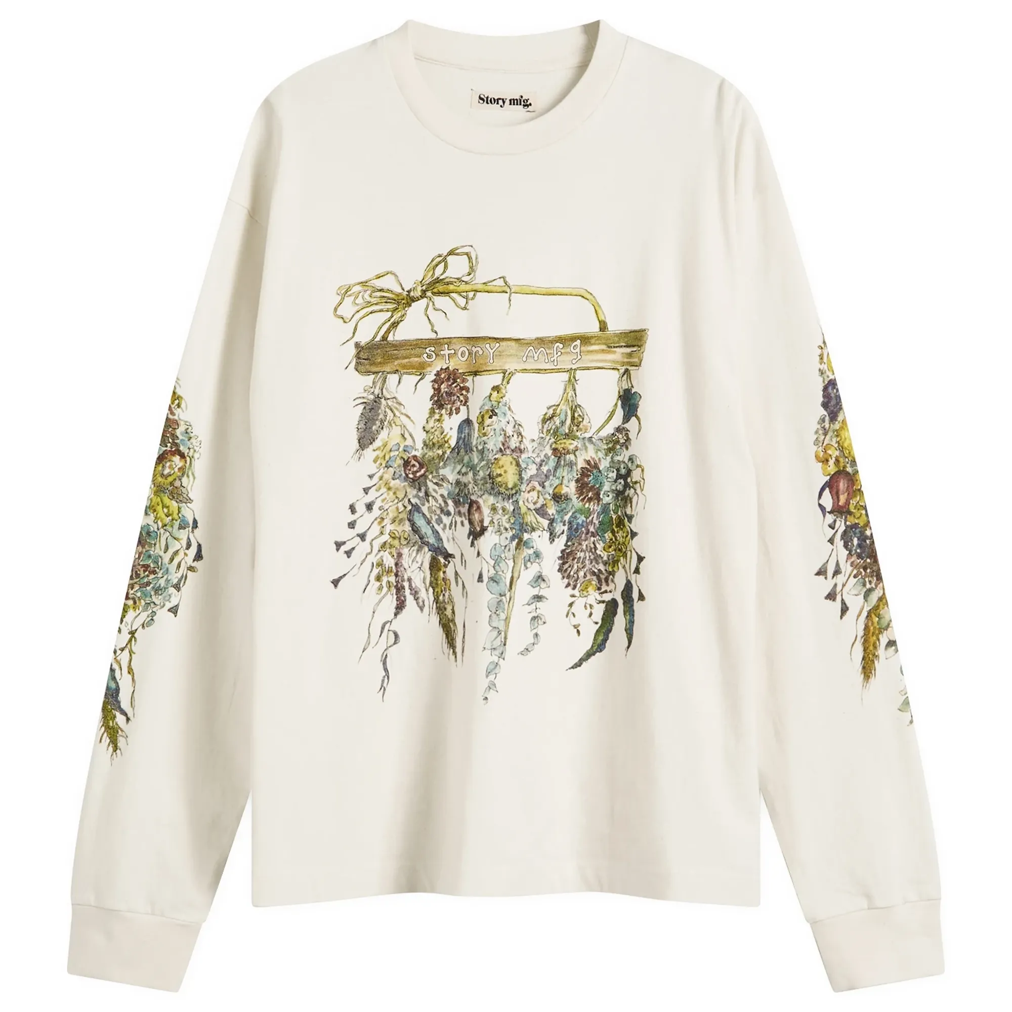 Story mfg. Women's Long Sleeve Grateful T-Shirt Ecru